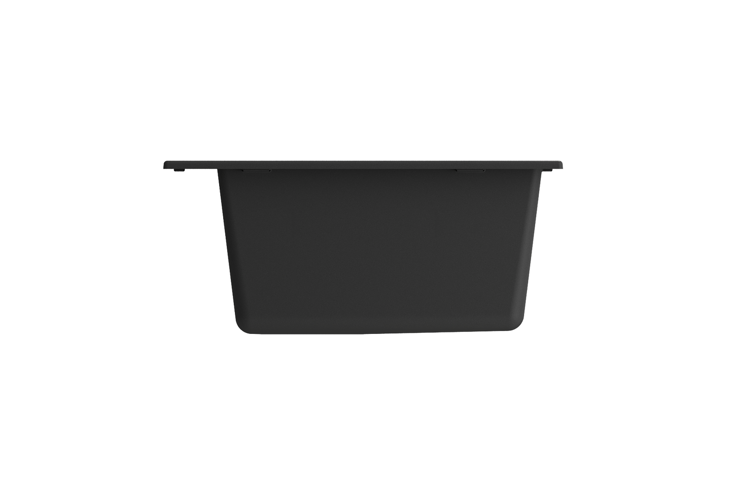 Campino Uno Dual Mount Granite 33" Single Bowl Kitchen Sink in Matte Black