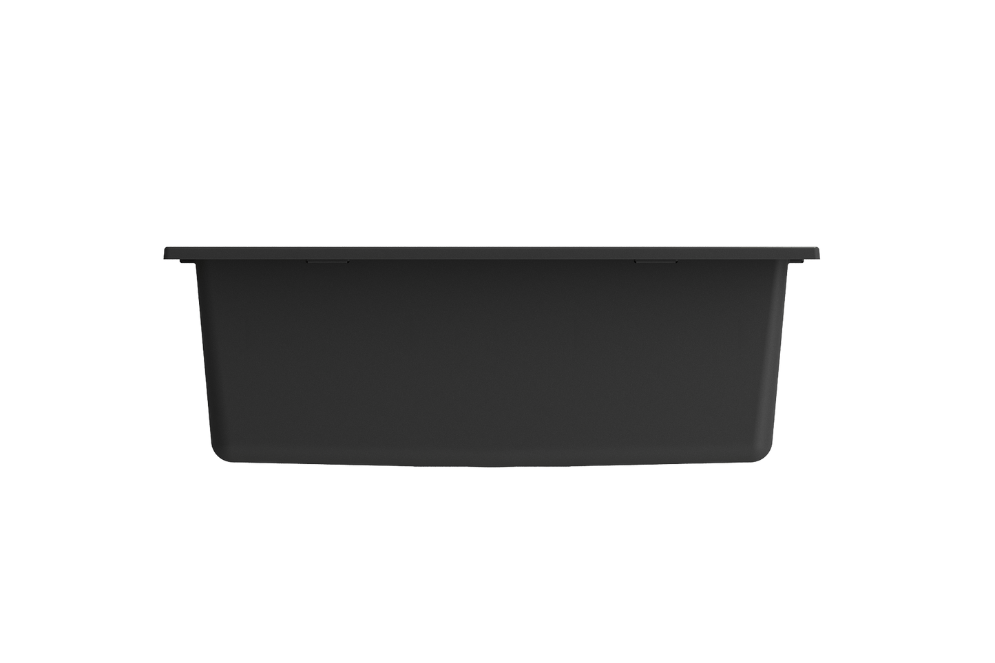 Campino Uno Dual Mount Granite 24" Single Bowl Kitchen Sink in Matte Black