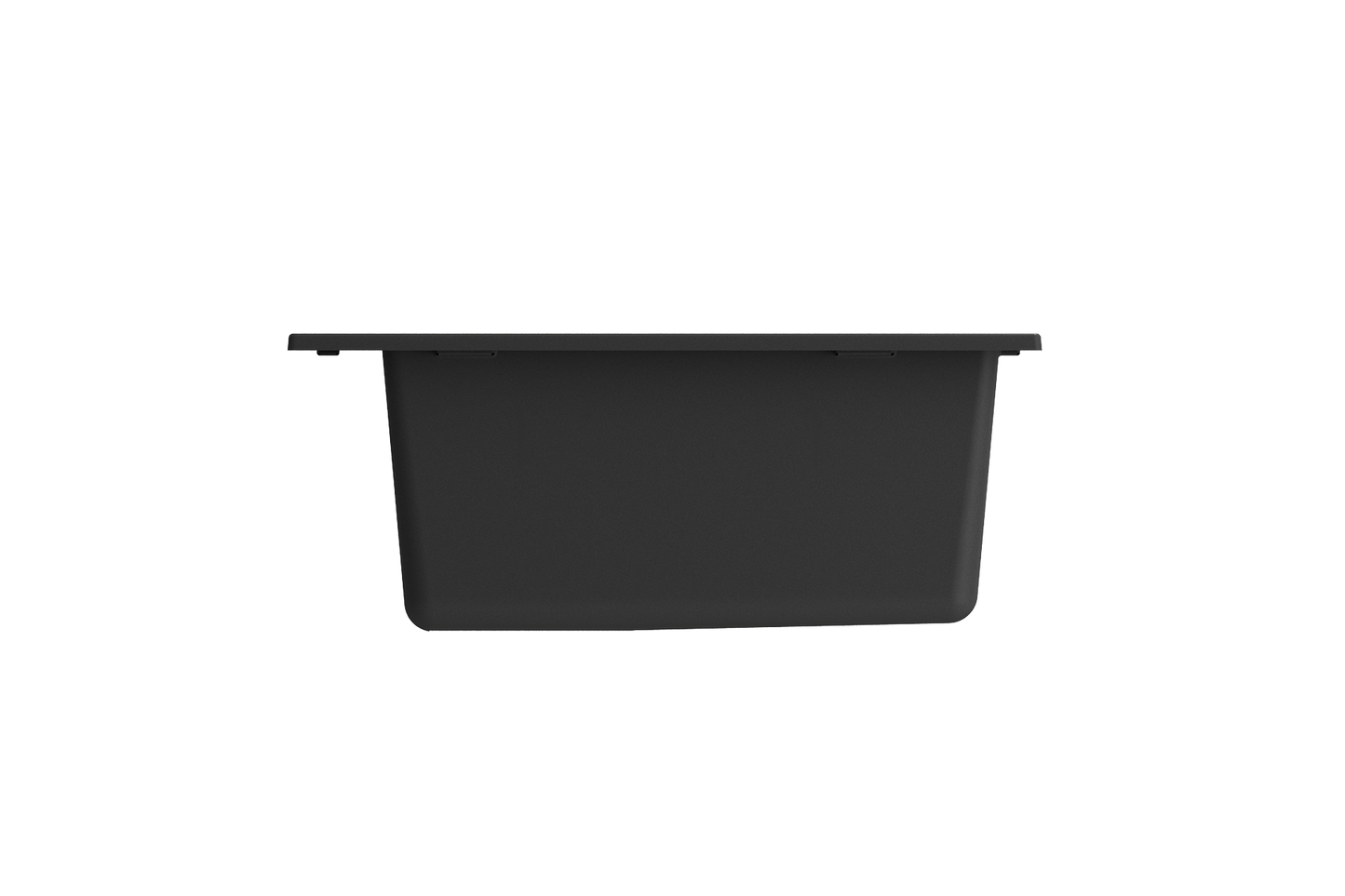 Campino Uno Dual Mount Granite 24" Single Bowl Kitchen Sink in Matte Black