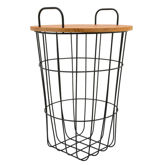 Metal 22"h Storage Basket, Brown