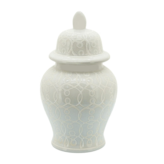 10" Temple Jar, Ivory