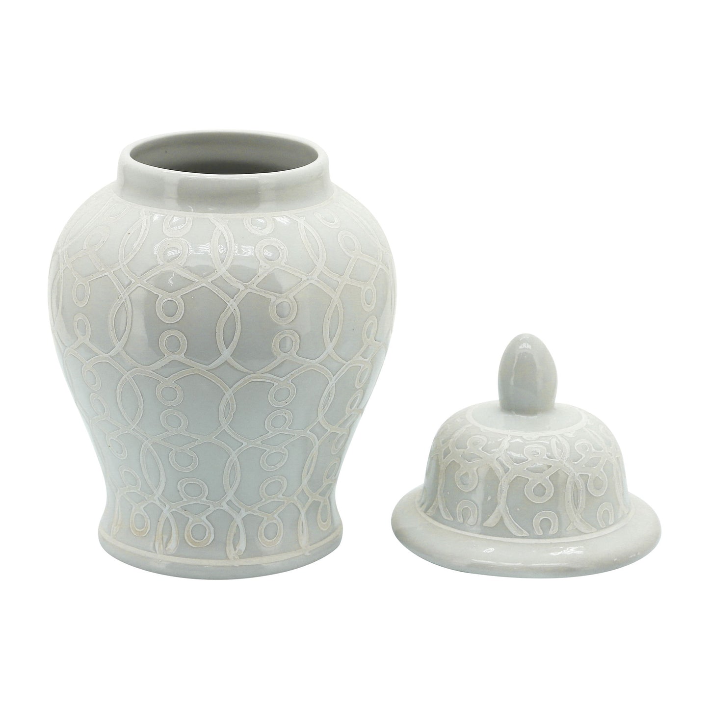 10" Temple Jar, Ivory