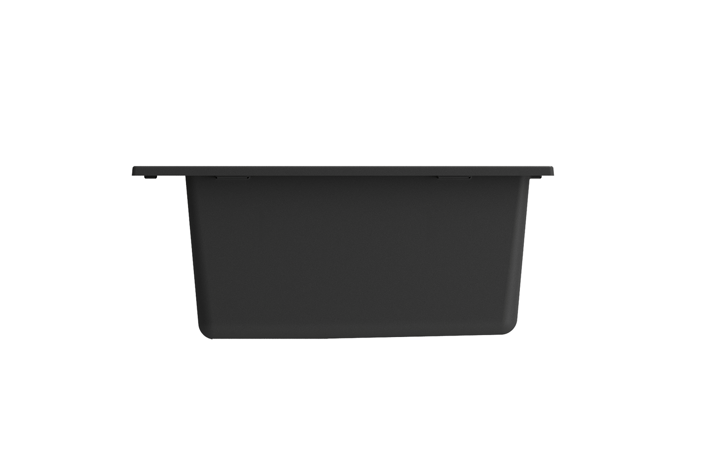 Campino Uno Dual Mount Granite Composite 16" Single Bowl Bar Sink in Matte Black