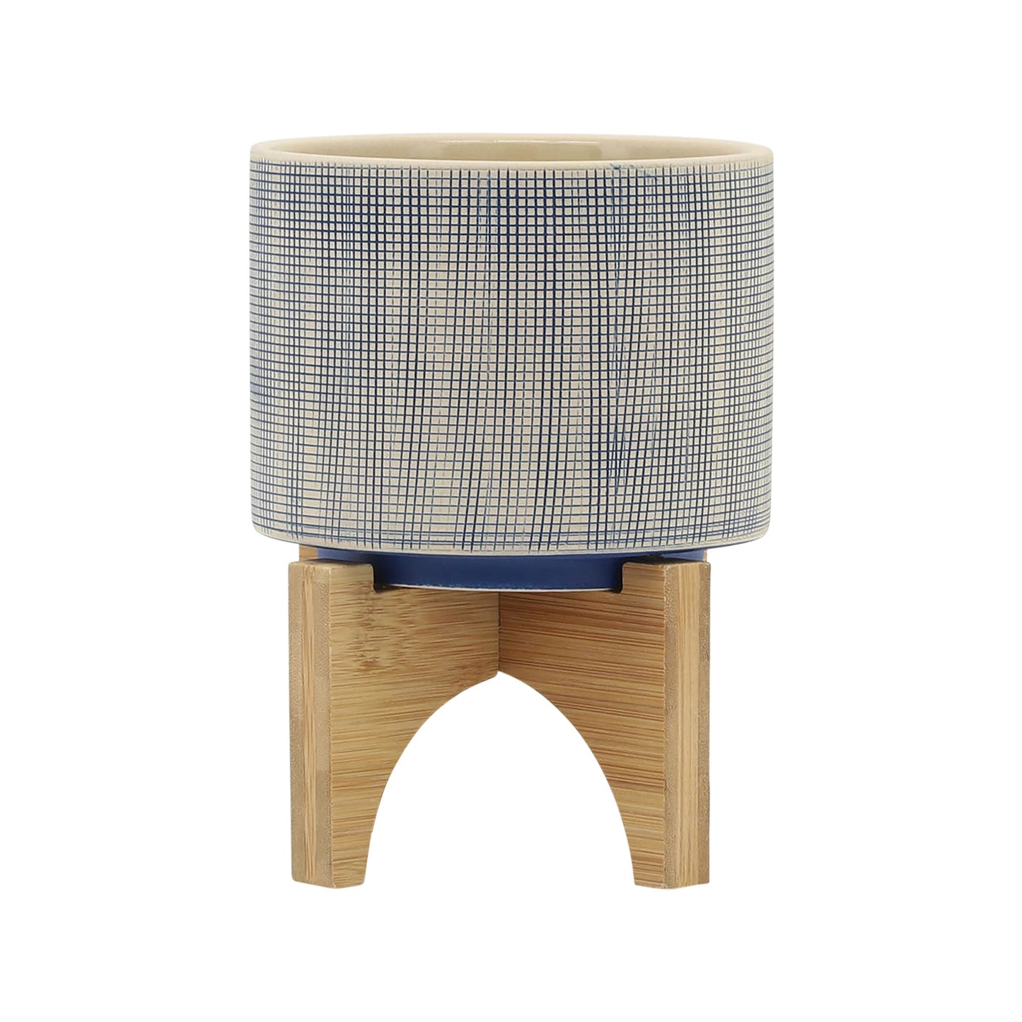 5" Mesh Planter W/ Stand, Blue