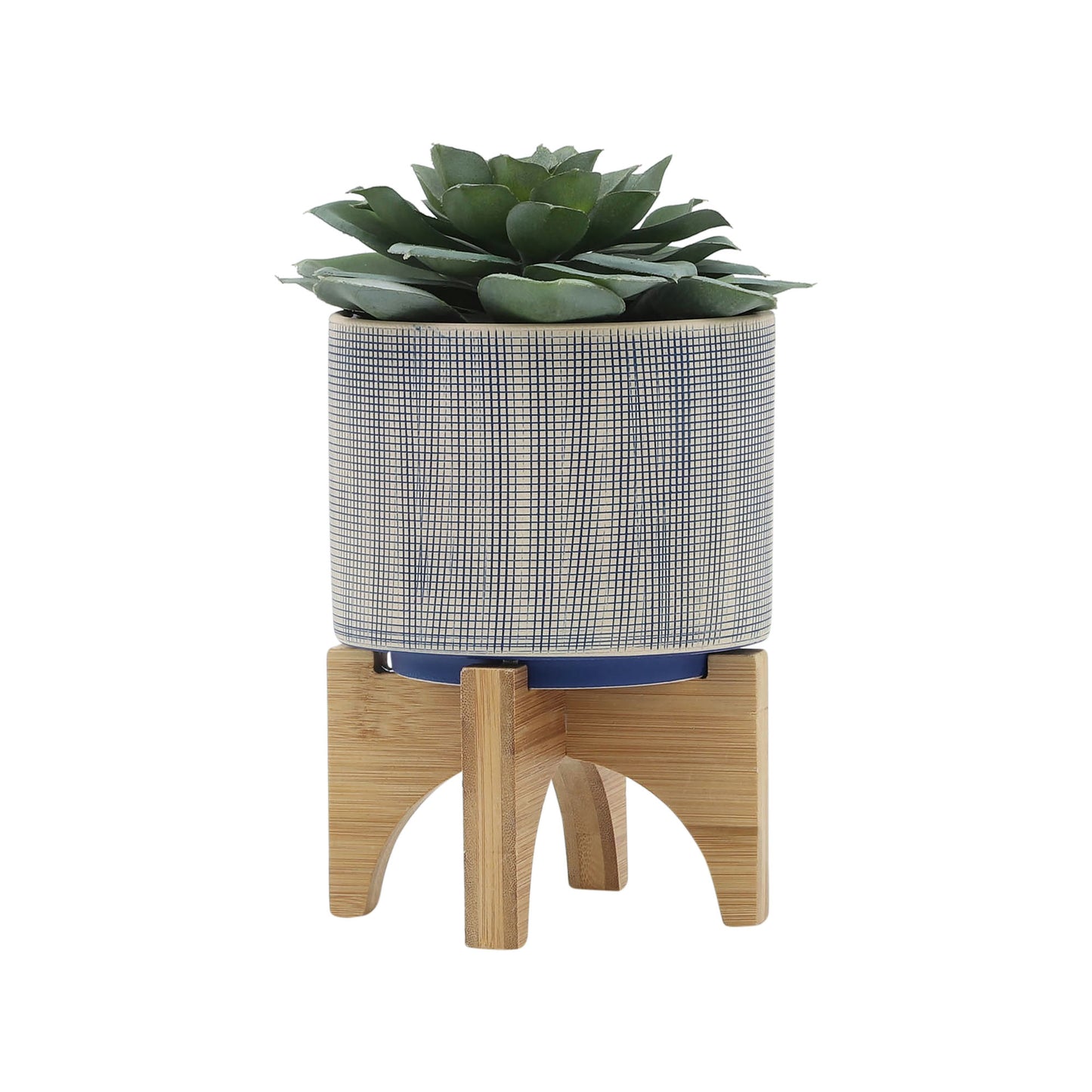 5" Mesh Planter W/ Stand, Blue