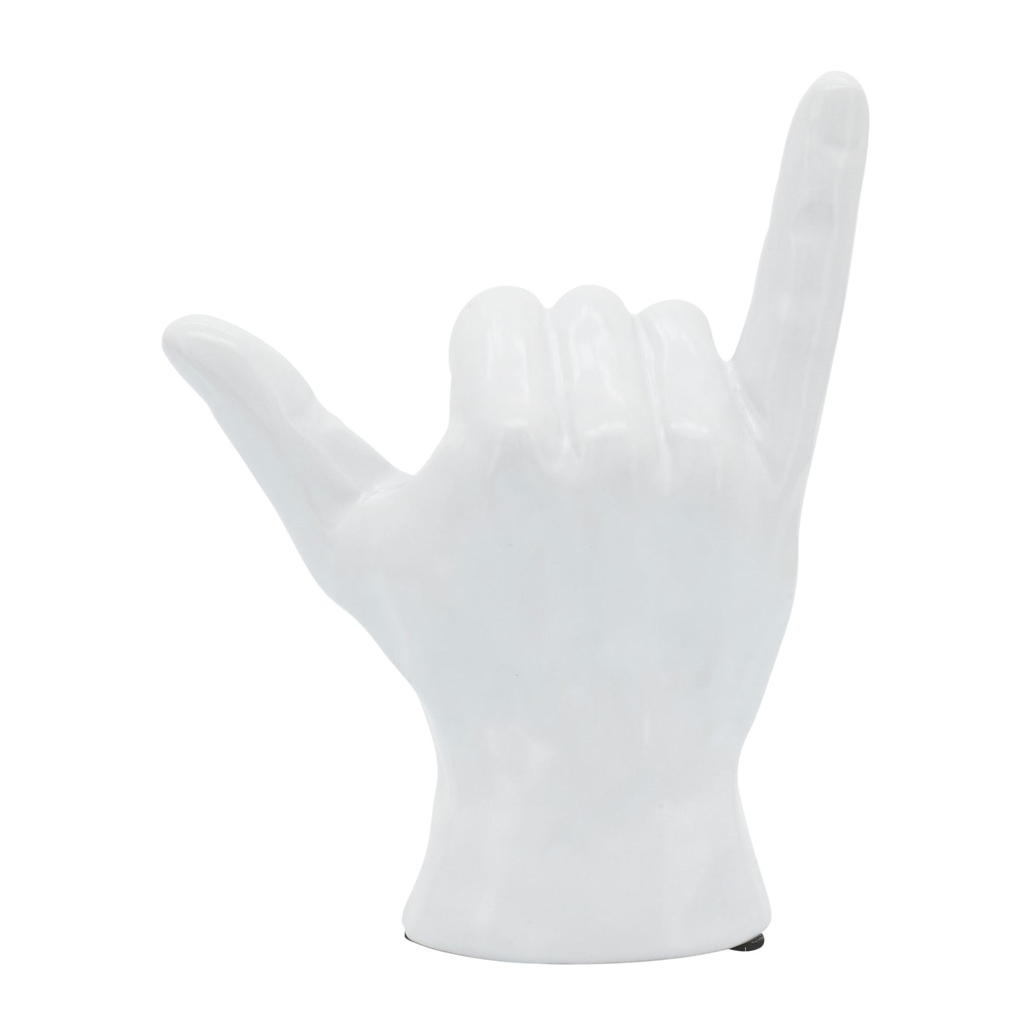 7"h, "hang Loose" Hand, White