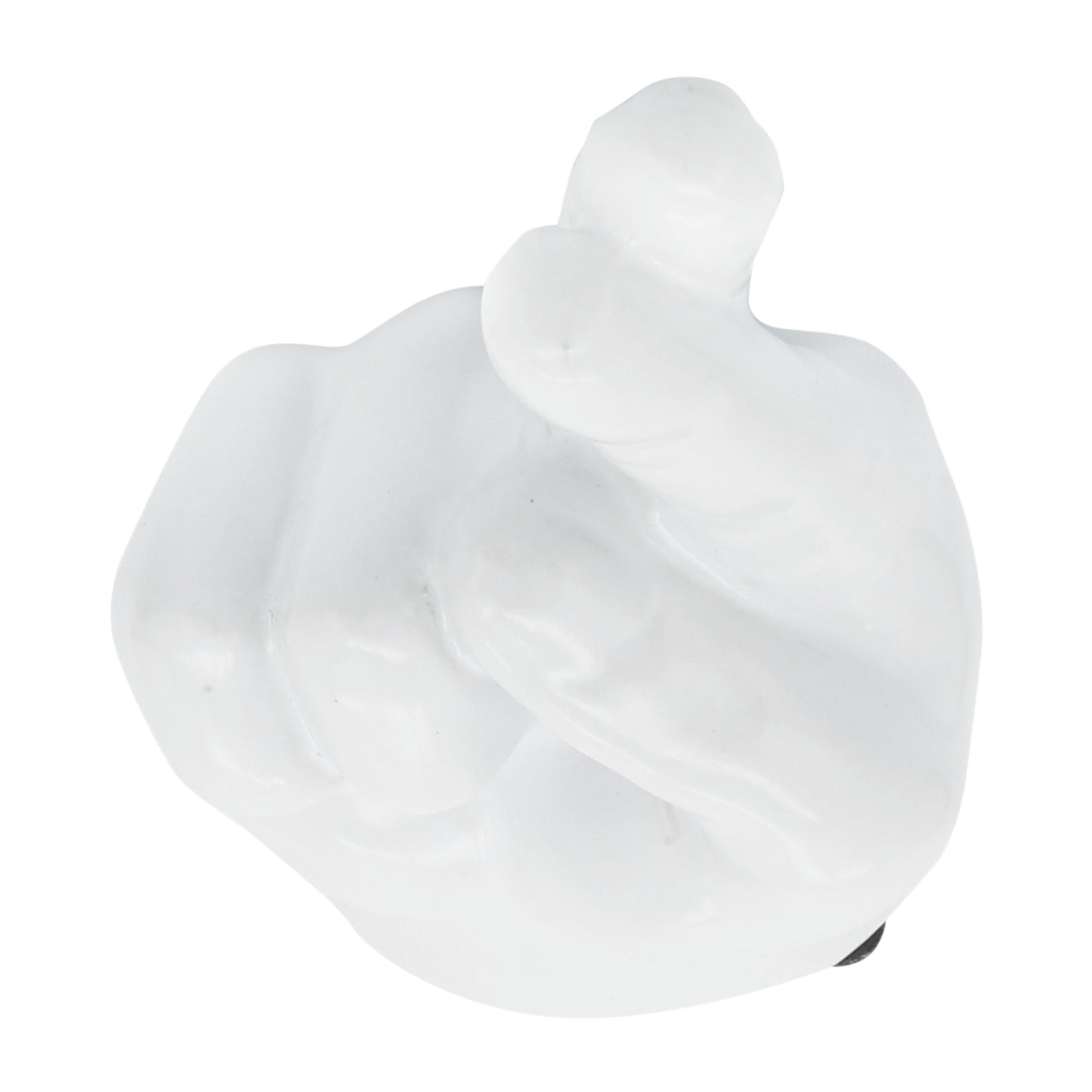 8"h, Crossing Fingers, White