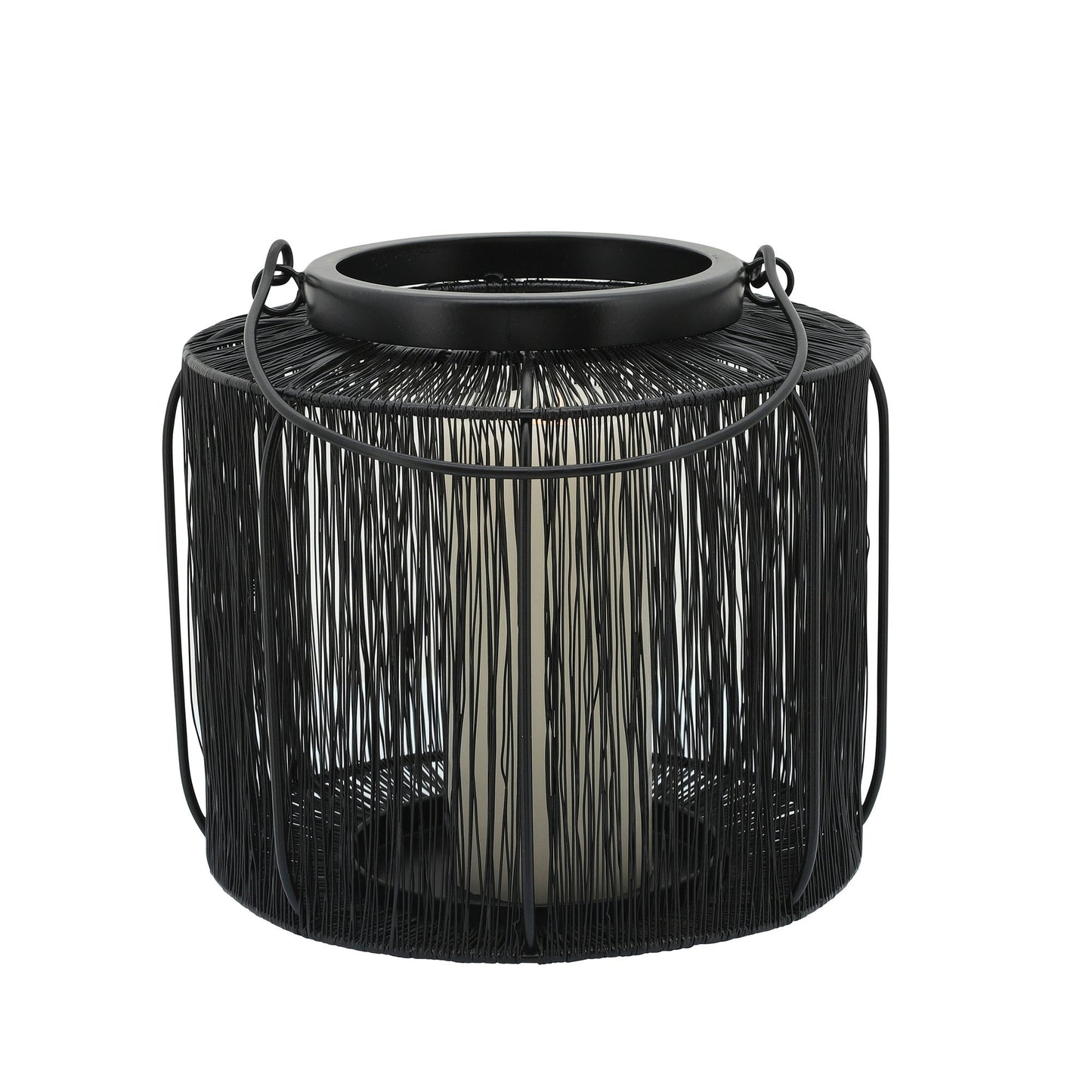 Metal, 10" Wire Lantern, Black