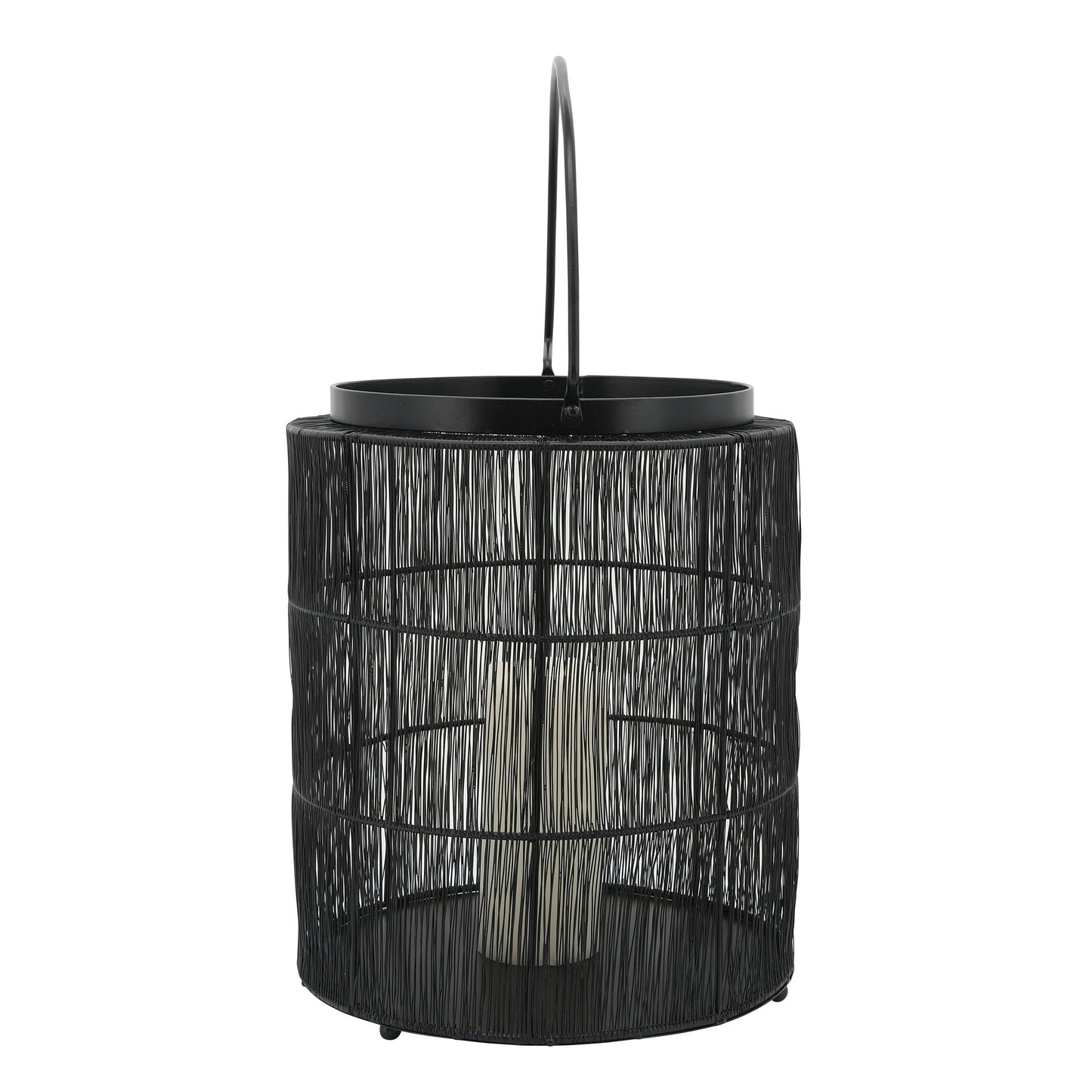 Metal 15" Wire Lantern, Black