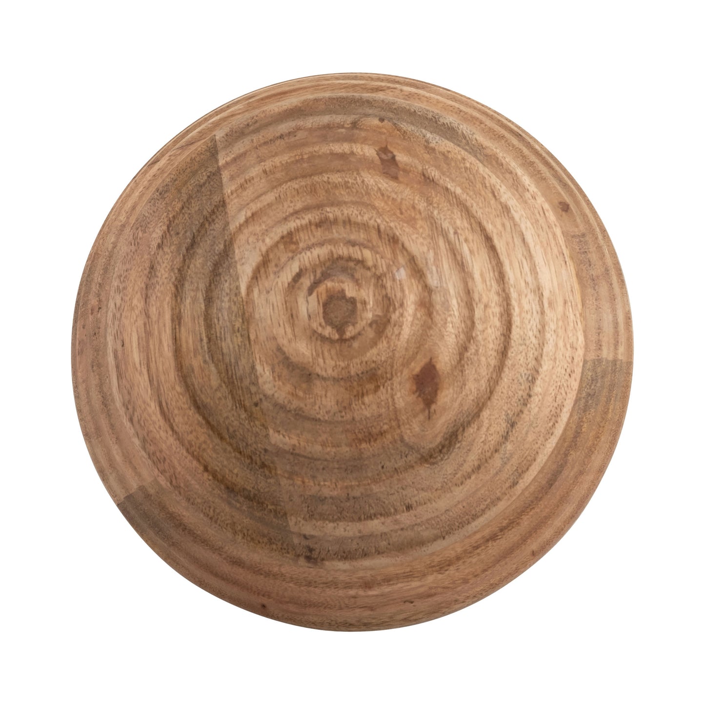 6" Wooden Orb W/ Ridges, Natural