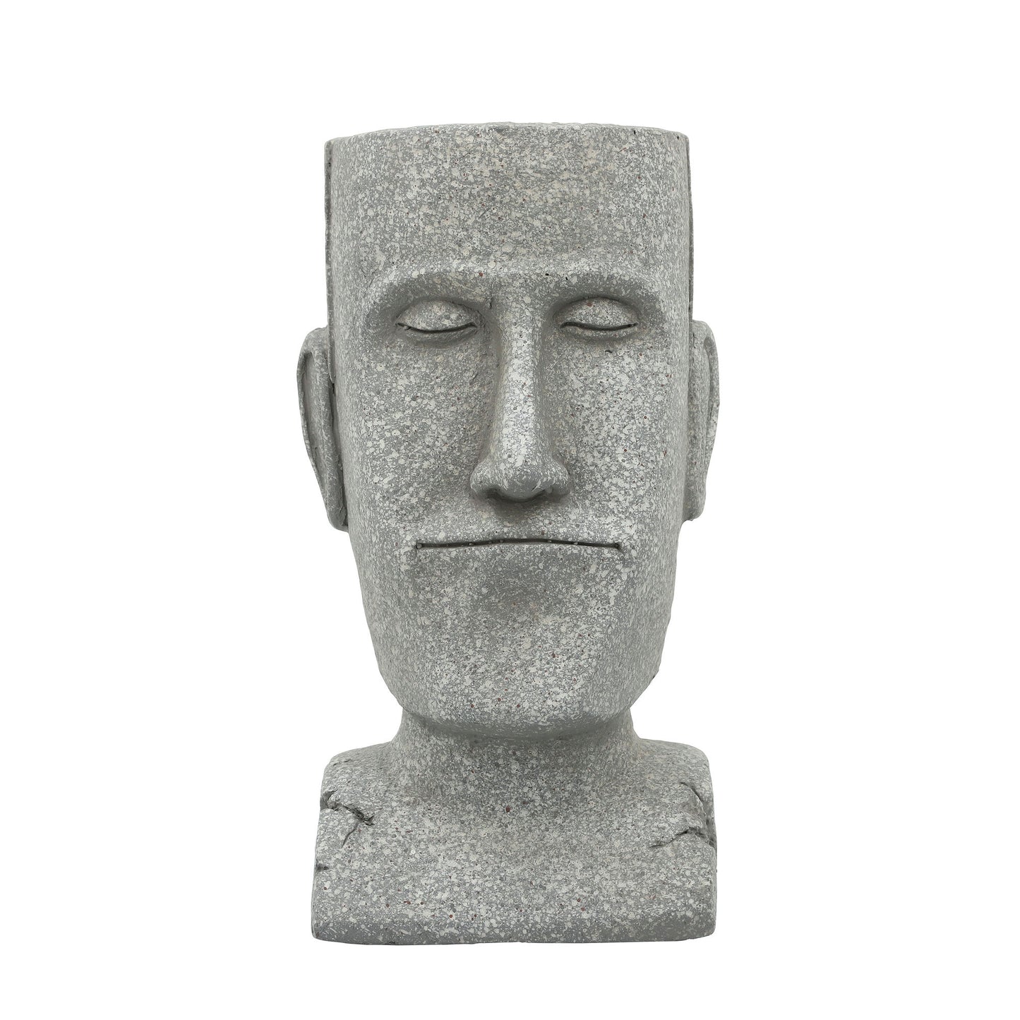 Resin, 10" Head Planter, Gray