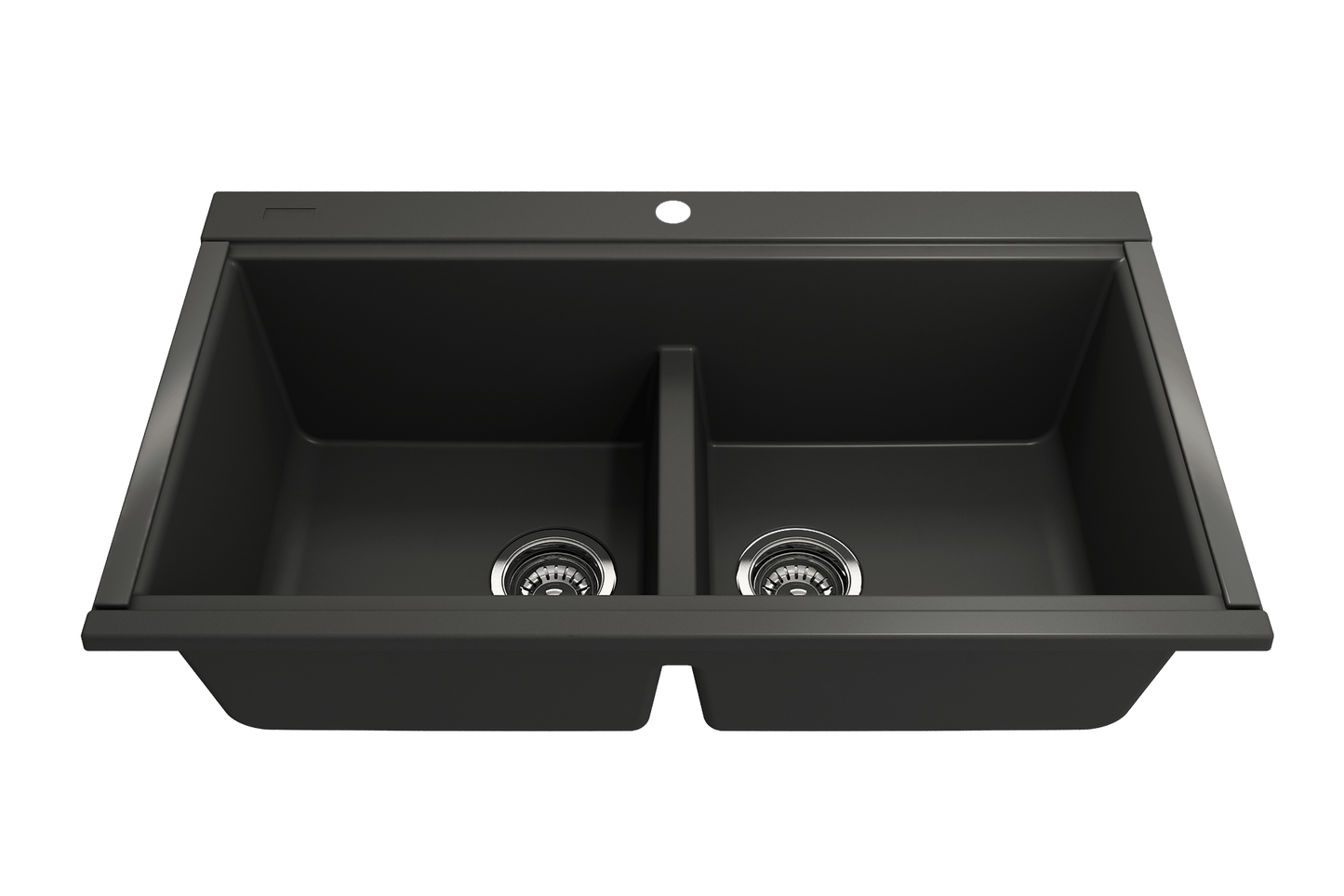 Undermount 33 in. Granite Composite Kitchen Sink with Integrated Workstation