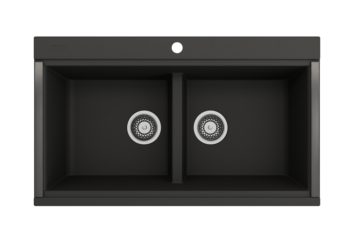 Undermount 33 in. Granite Composite Kitchen Sink with Integrated Workstation