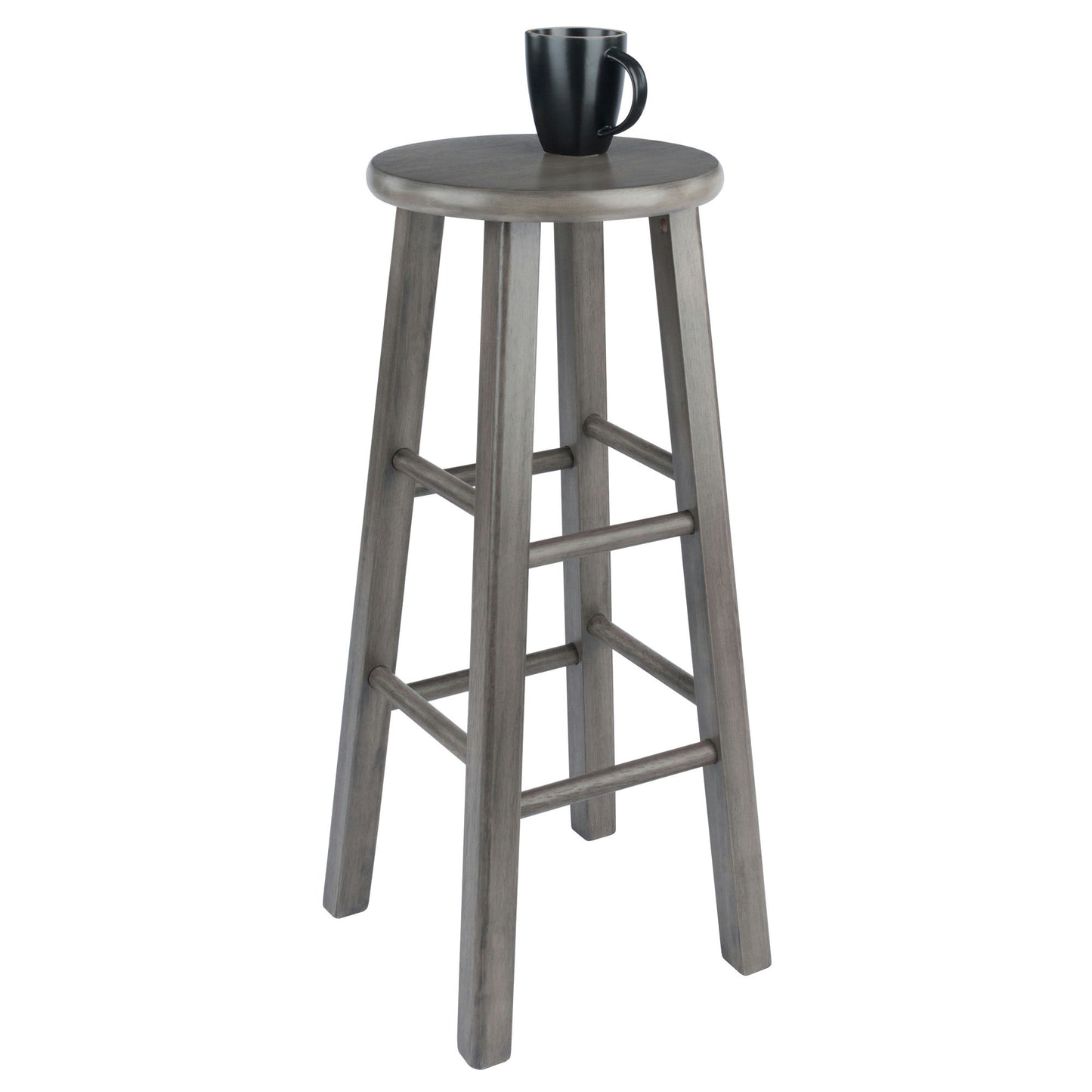 Ivy Square Leg Bar Stool, Rustic Oyster Gray