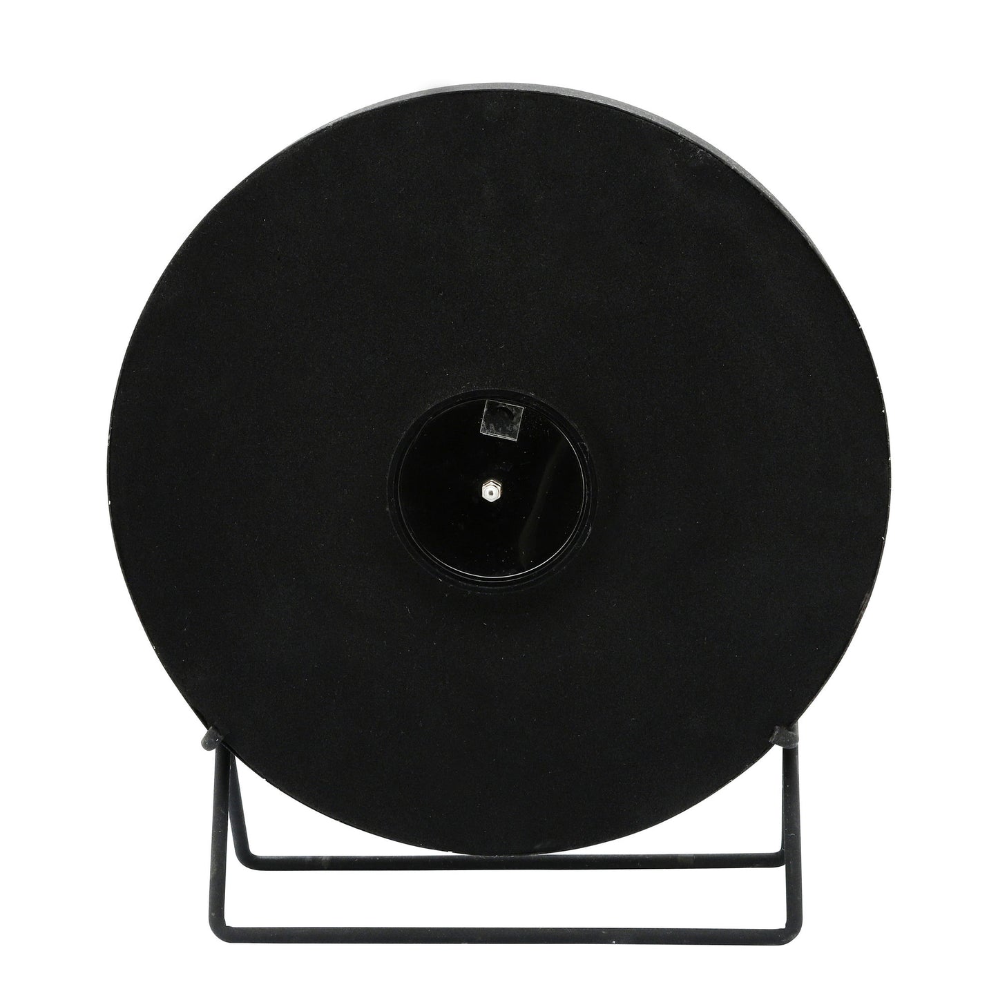 Metal, 13"h Round Table Clock, Black