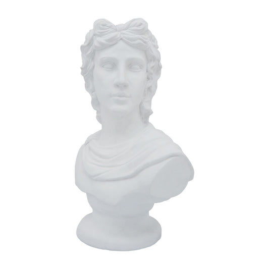 Resin, 20"h David Bust, White