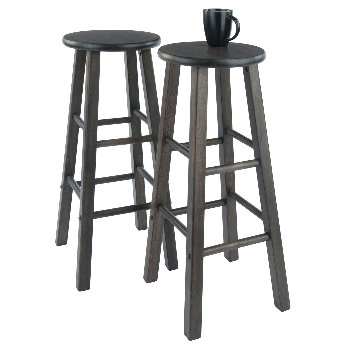 Element 2-Pc Bar Stool Set, Oyster Gray