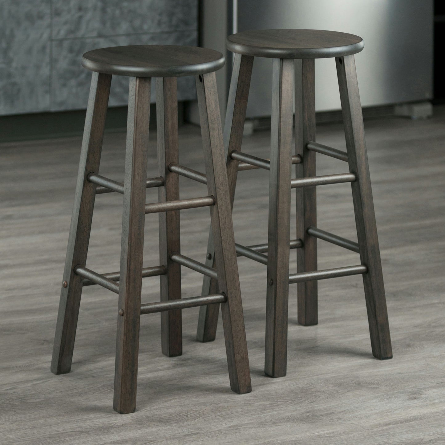 Element 2-Pc Bar Stool Set, Oyster Gray