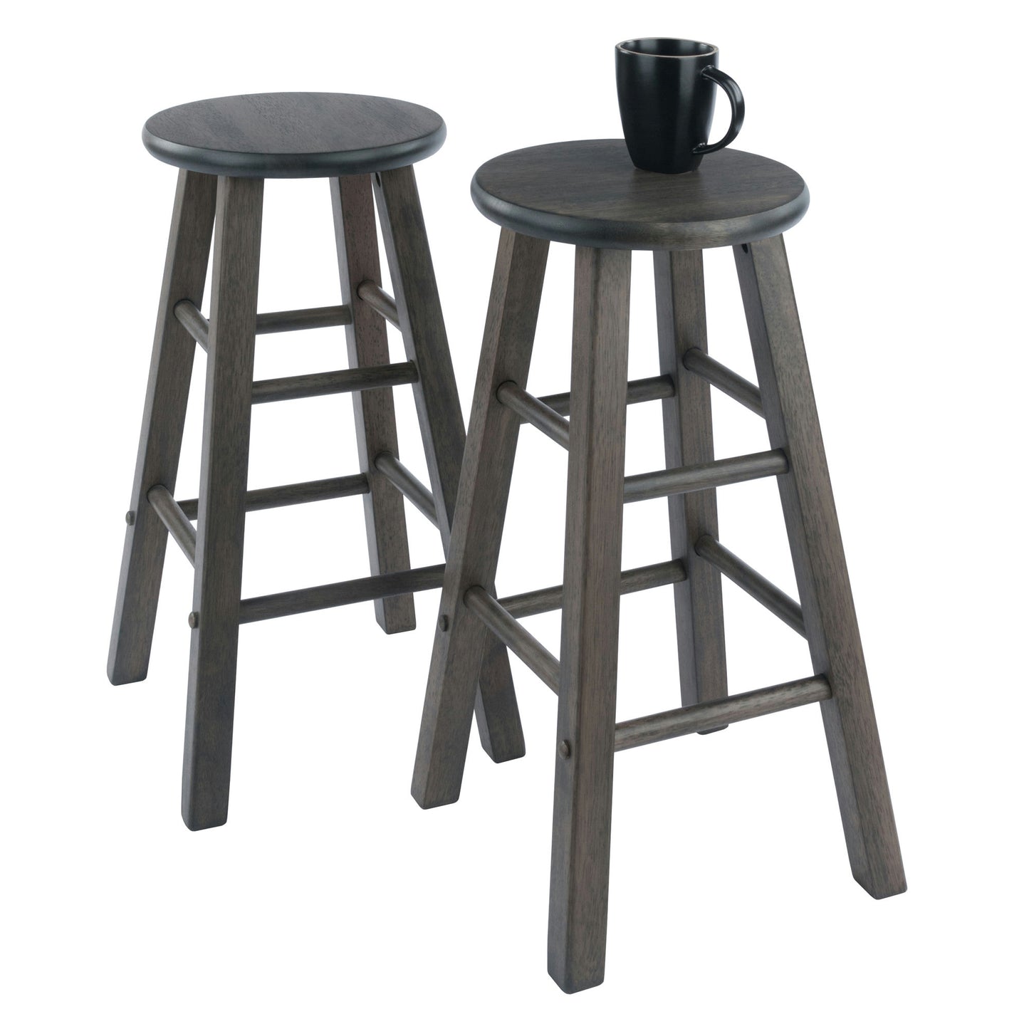 Element 2-Pc Counter Stool Set, Oyster Gray