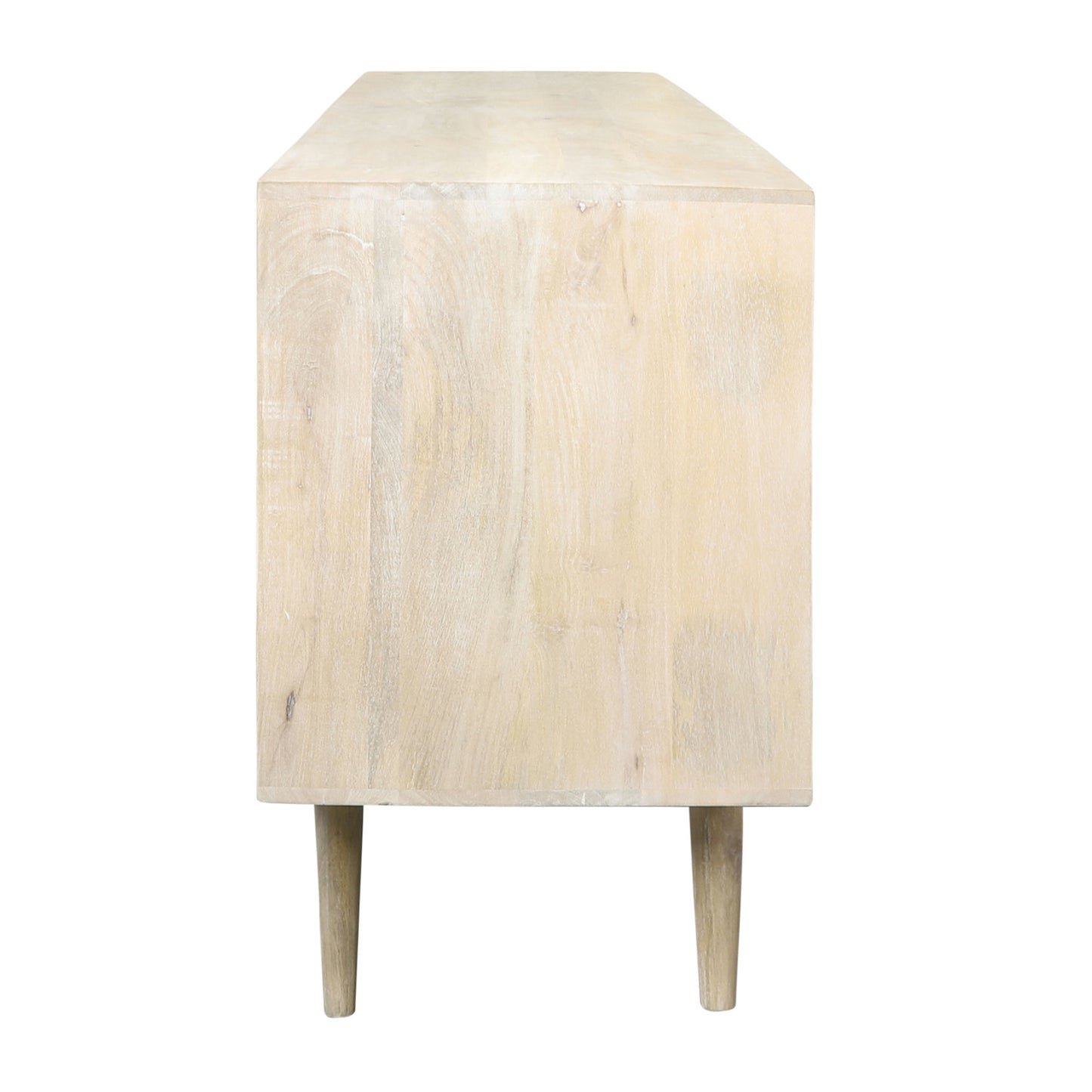 Wood, 72x31 4-door Rattan Sideboard, Natural Kd