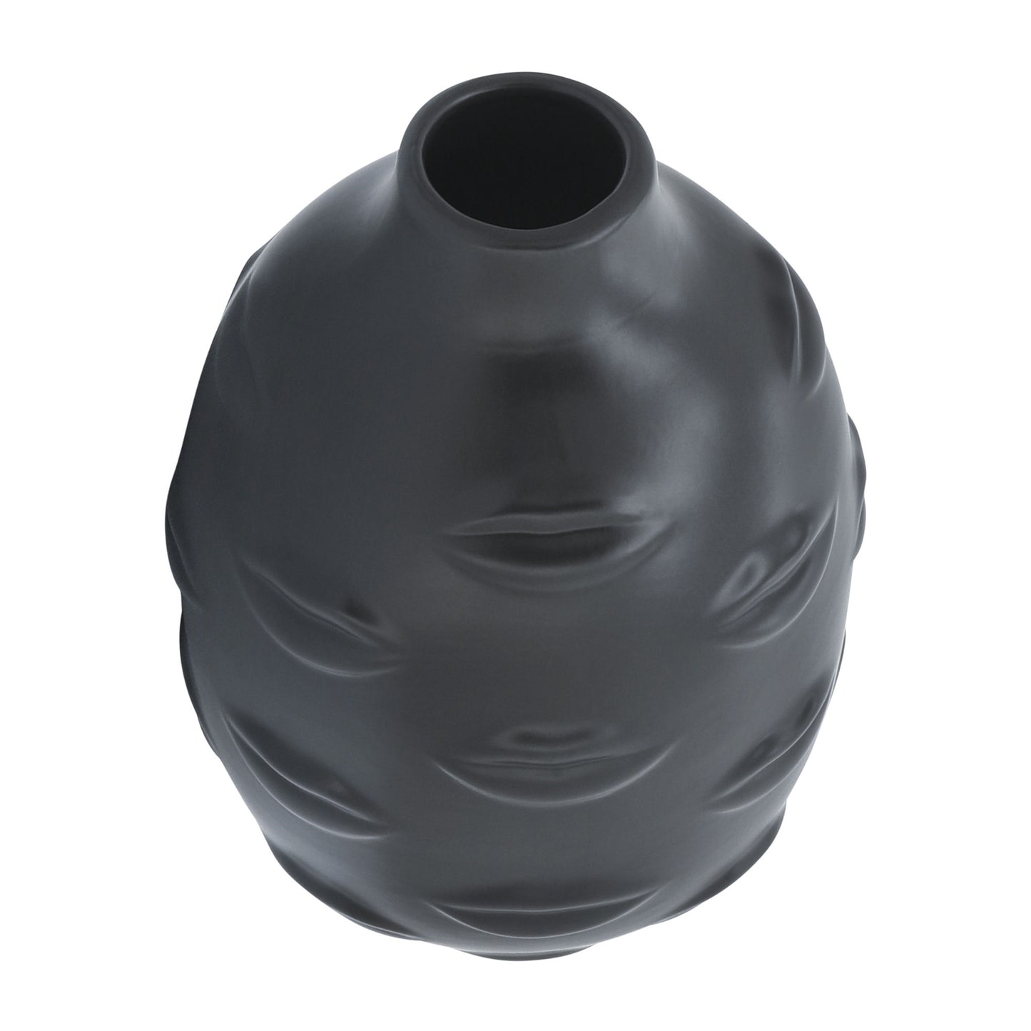 6" Lips Vase, Black
