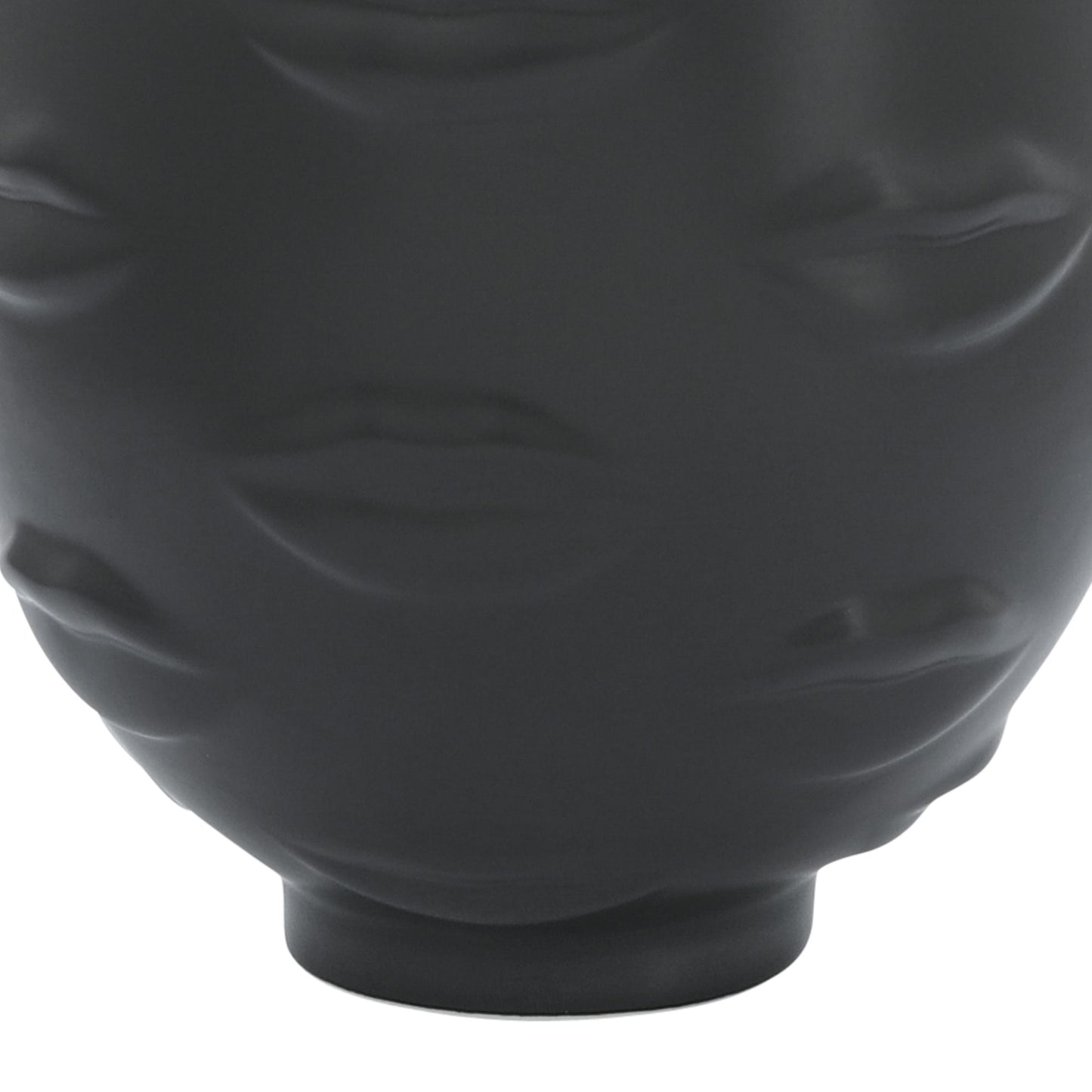 6" Lips Vase, Black