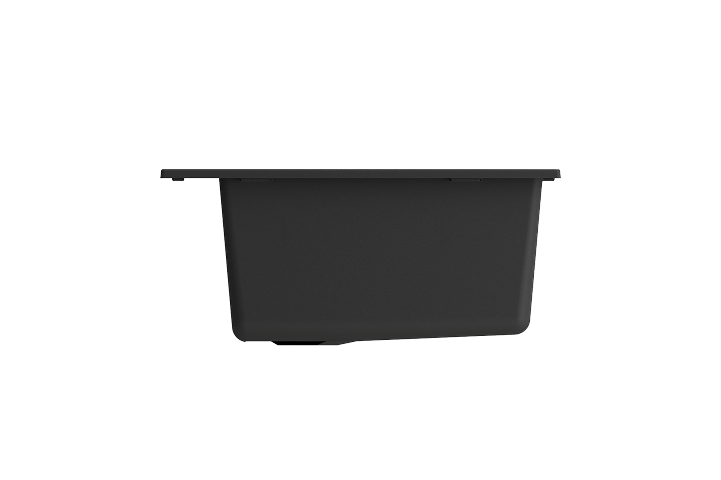 Campino Uno Dual-Mount 27" Single Bowl Granite Kitchen Sink in Matte Black