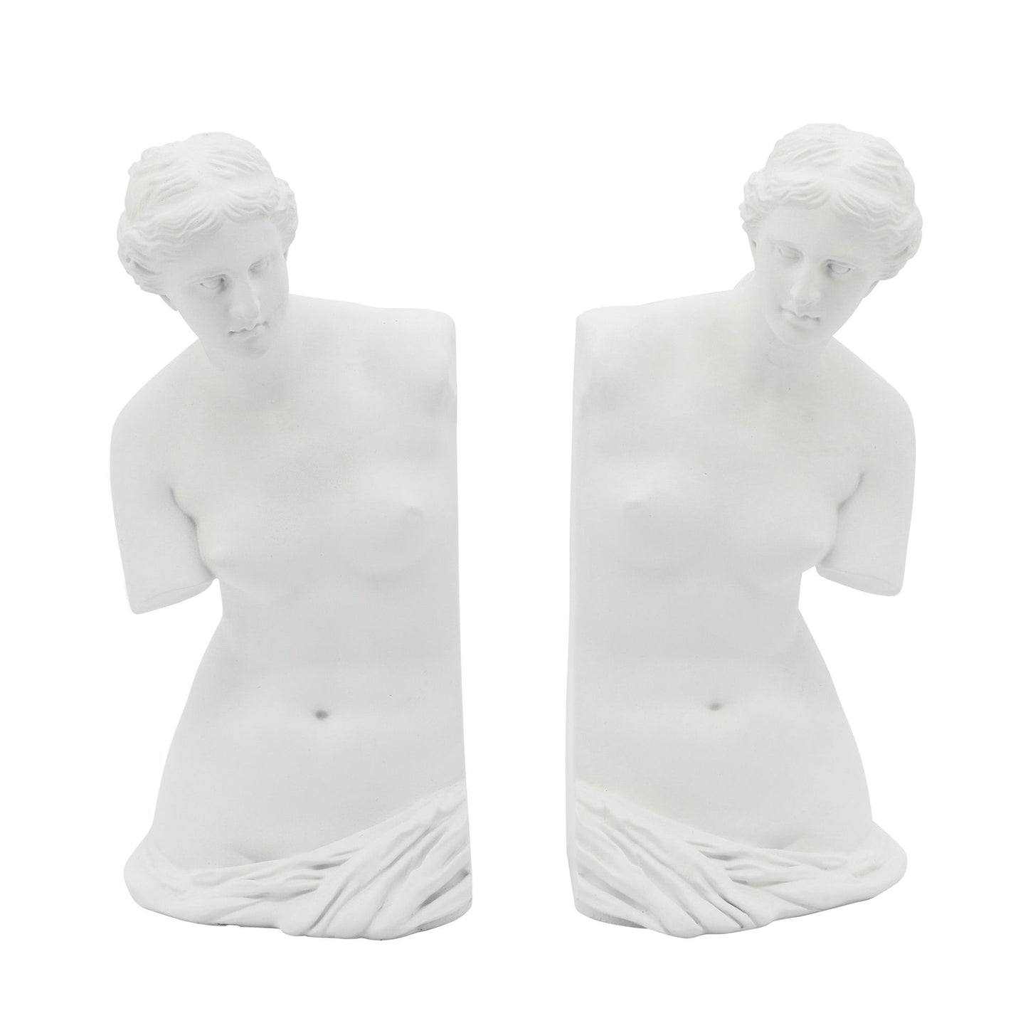 Resin, S/2 11"h Greek Godess, White