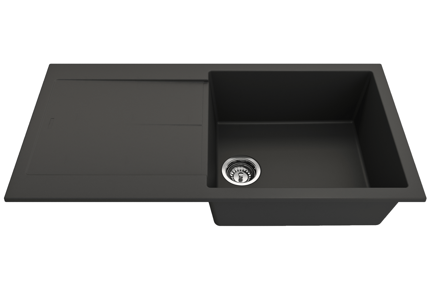 Levanzo Dual-Mount 20" Single Bowl Granite Composite Kitchen Sink in Matte Black