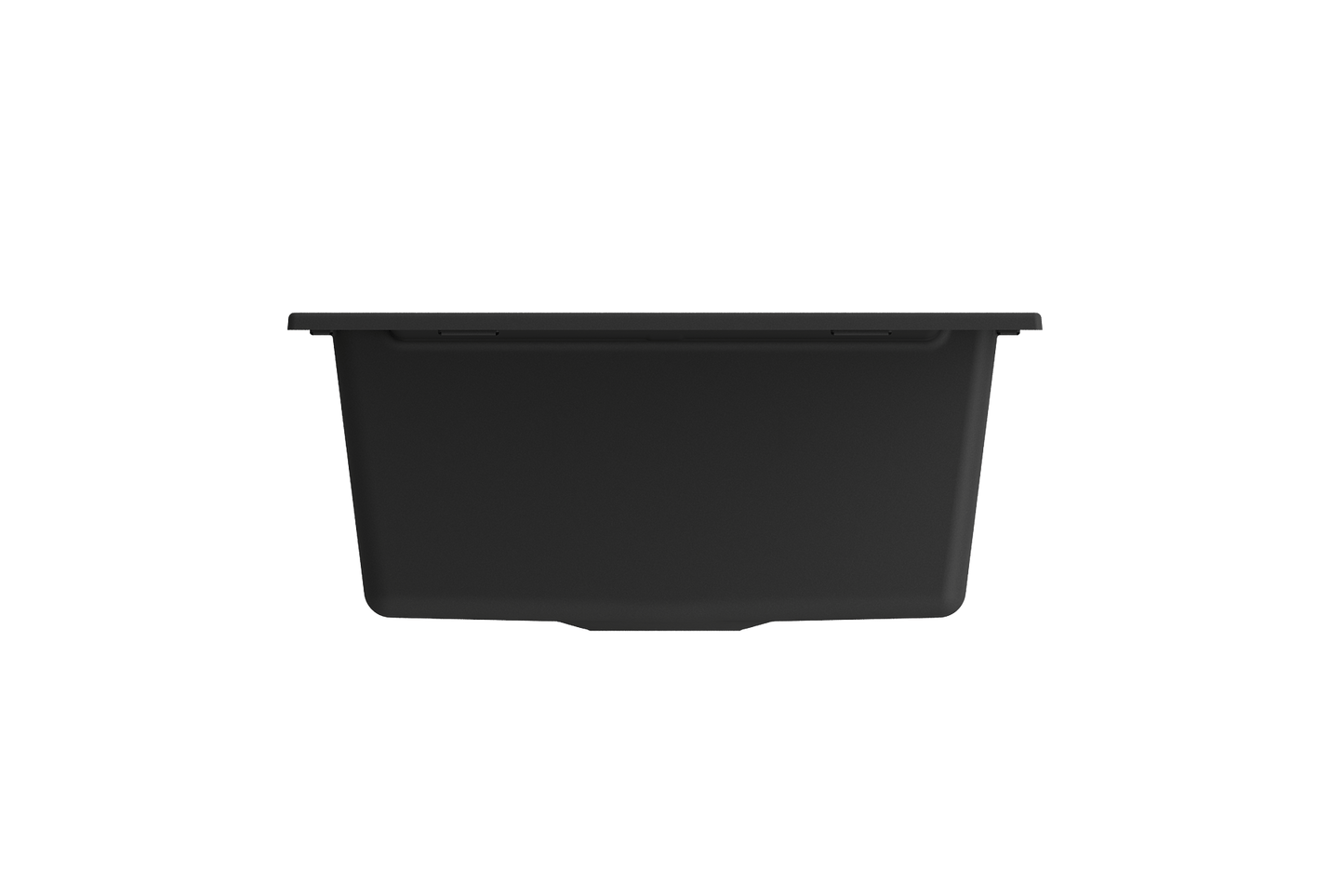 Levanzo Dual-Mount 20" Single Bowl Granite Composite Kitchen Sink in Matte Black