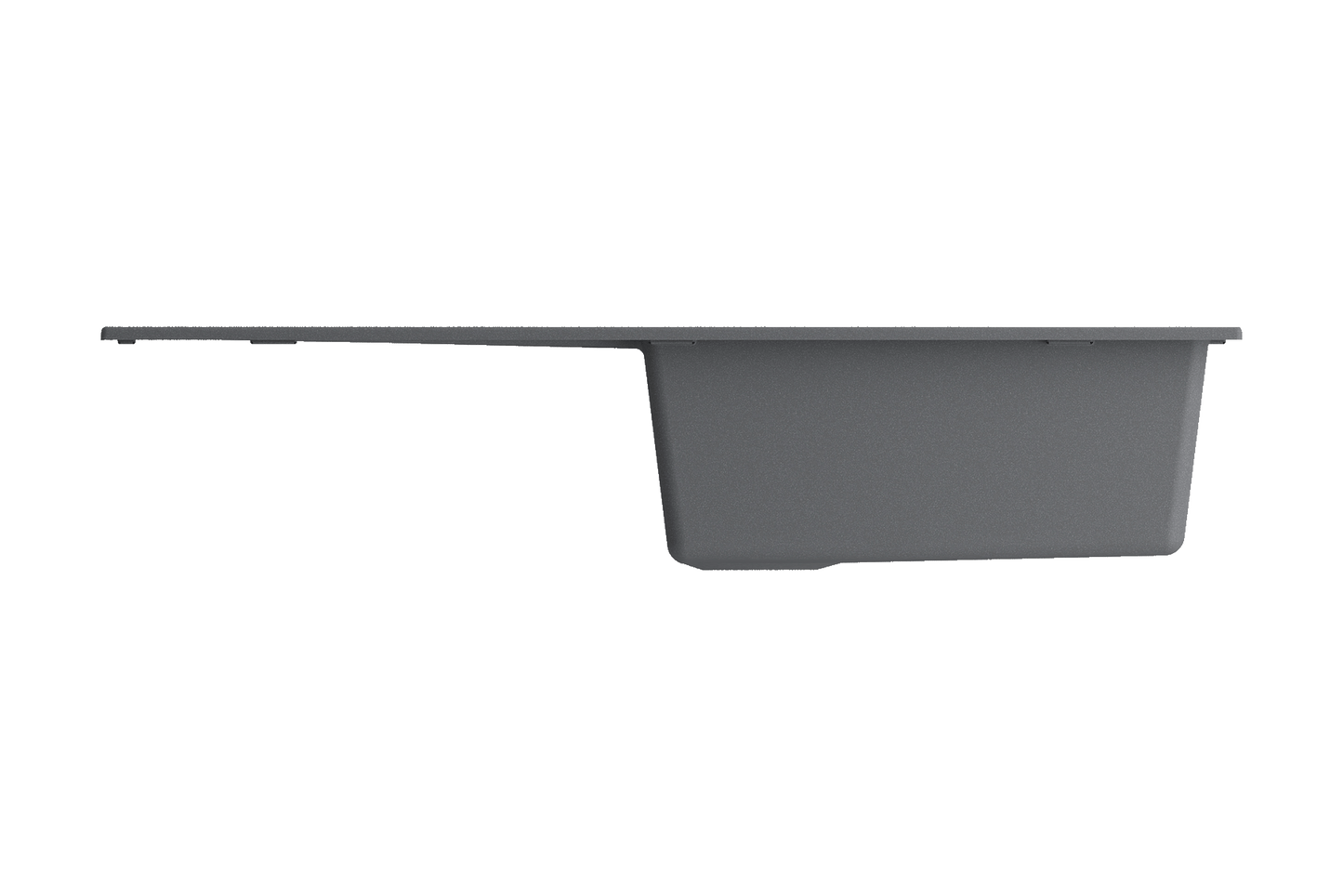 Dual-Mount 20 in. Single Bowl Granite Composite Kitchen Sink with Drain Board