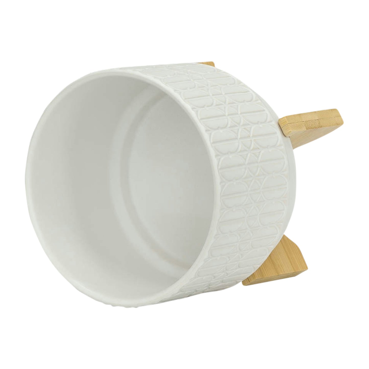 Cer, 7" Abstract Planter On Stand, White