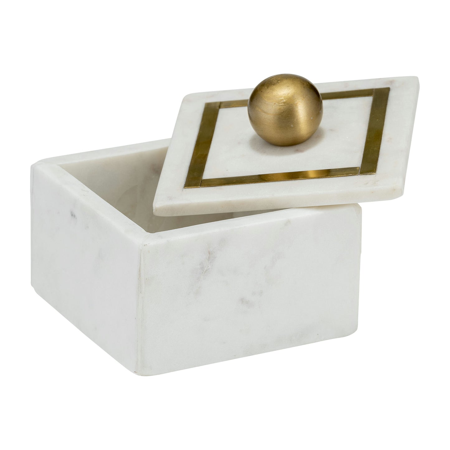 Marble, 5x5 Box - Knob, White