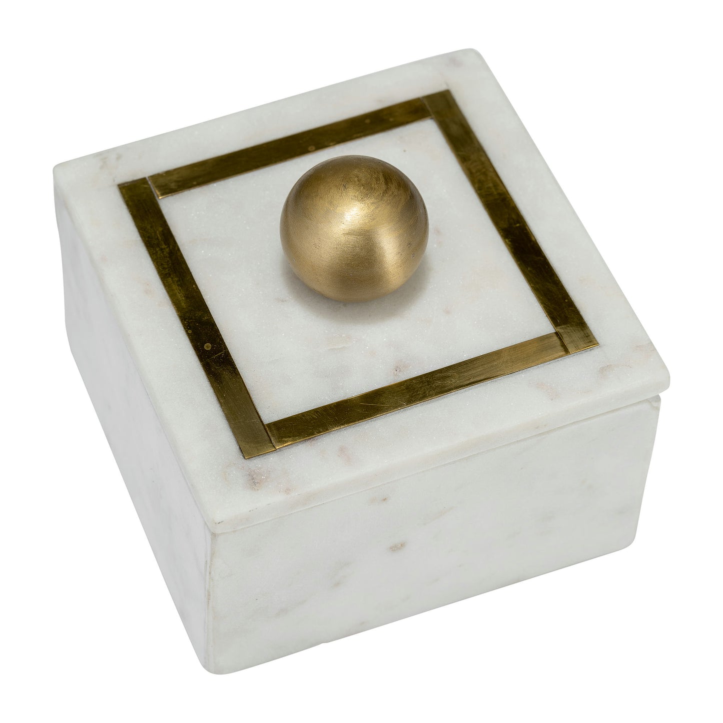 Marble, 5x5 Box - Knob, White
