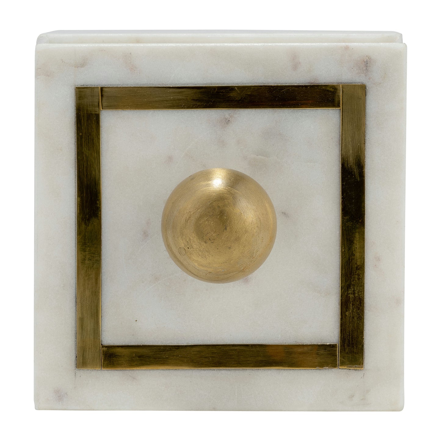 Marble, 5x5 Box - Knob, White