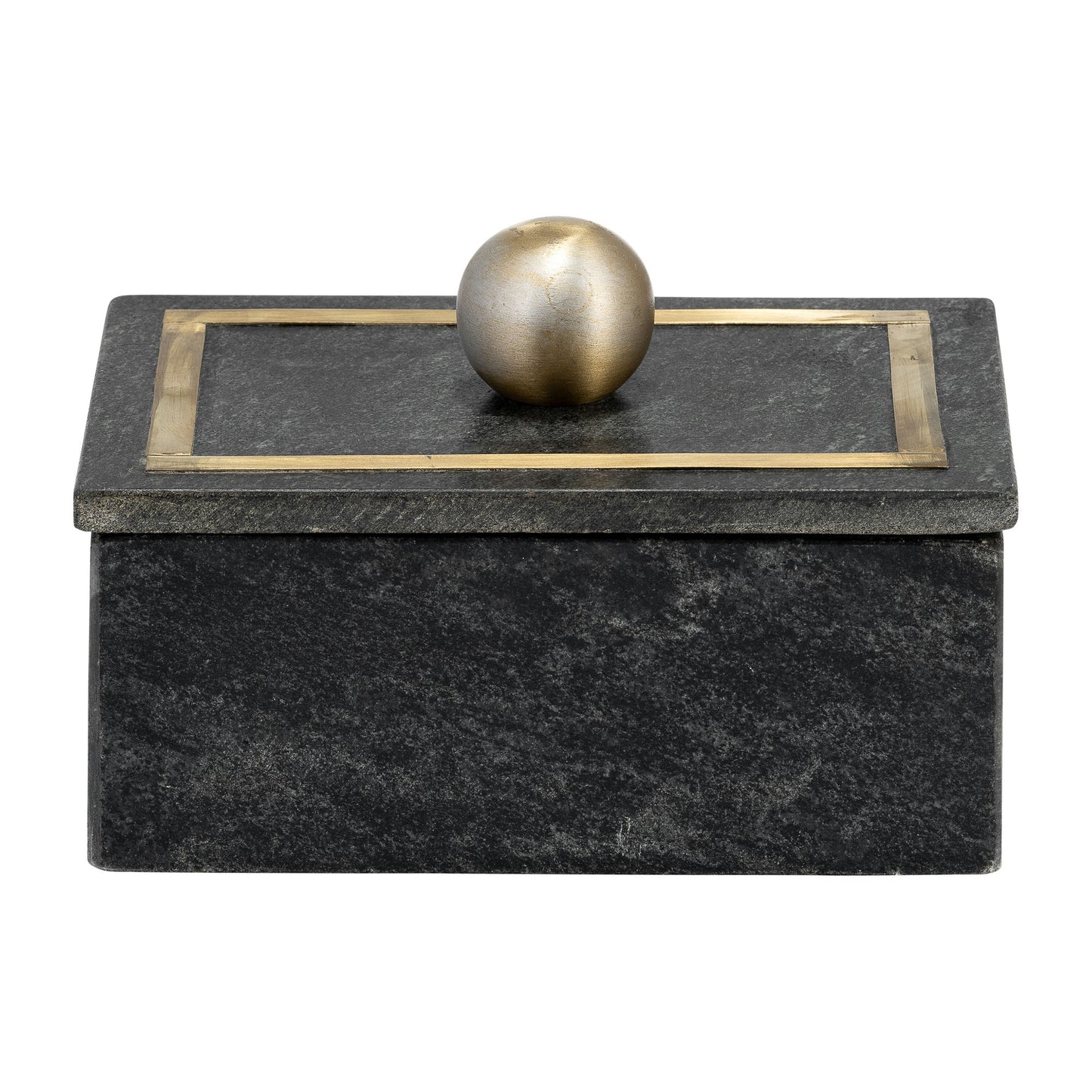 Marble, 7x5 Rectangular Box - Knob, Black
