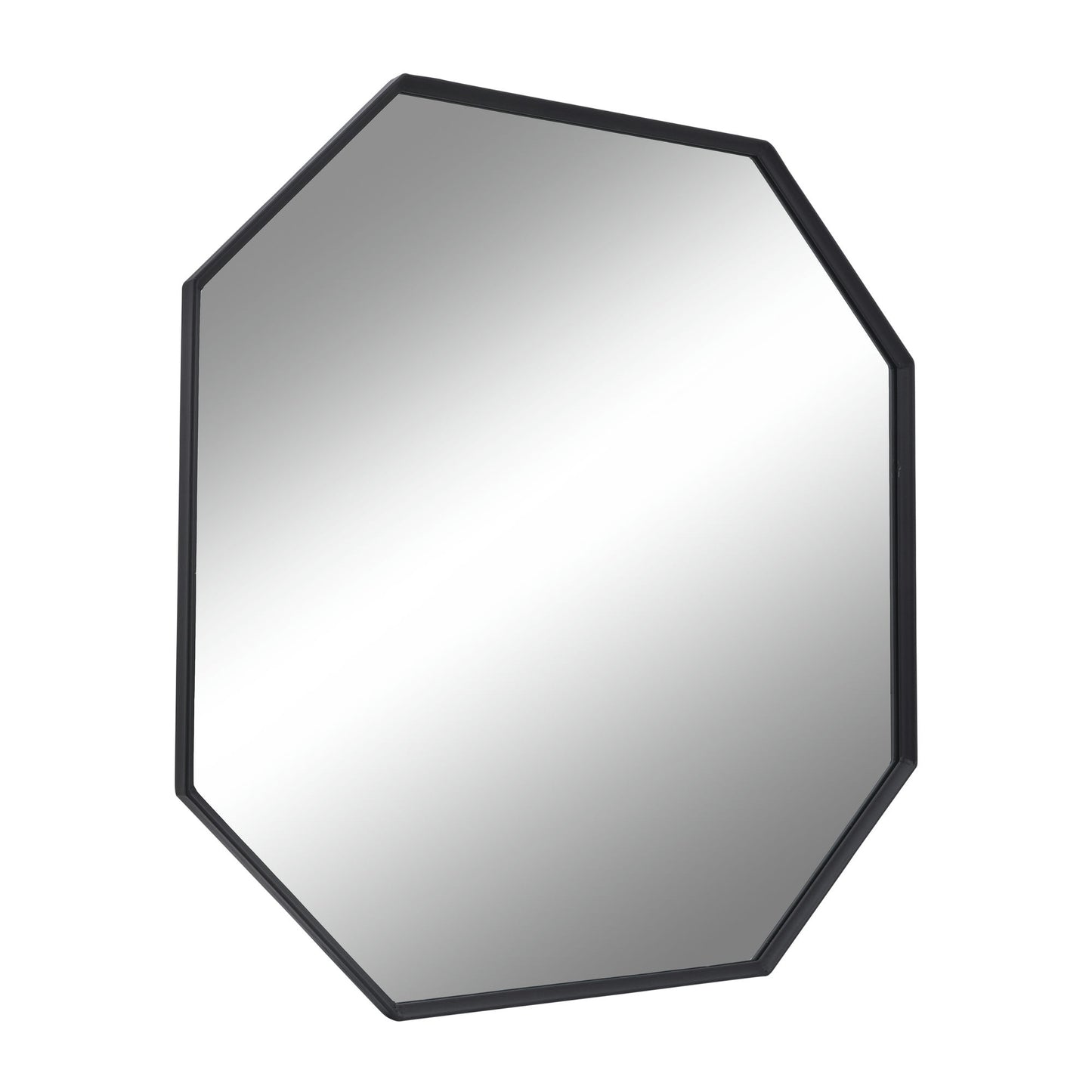 Metal, 32" Octagonal Mirror, Black