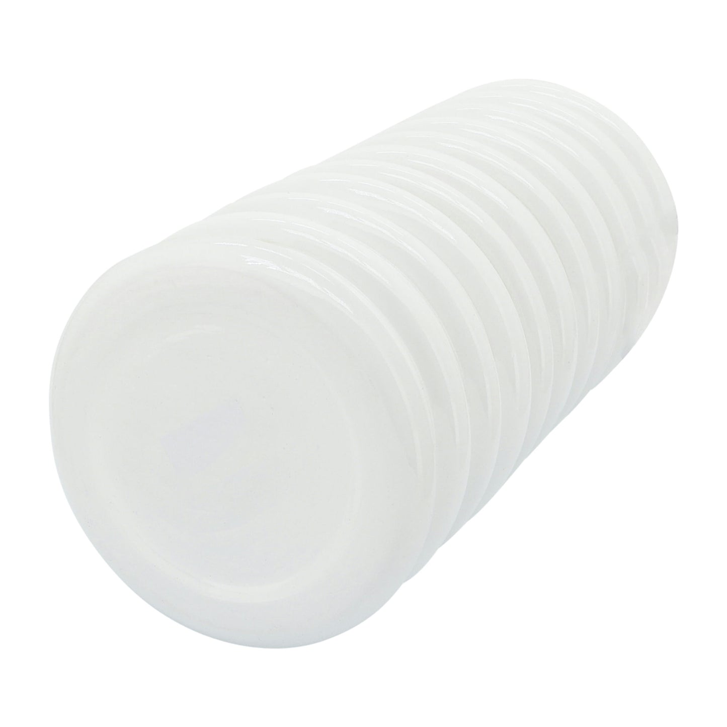Glass, 14"h, Scallop Vase, White
