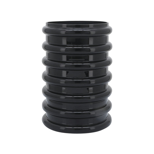 Glass, 9"h, Scallop Vase, Black