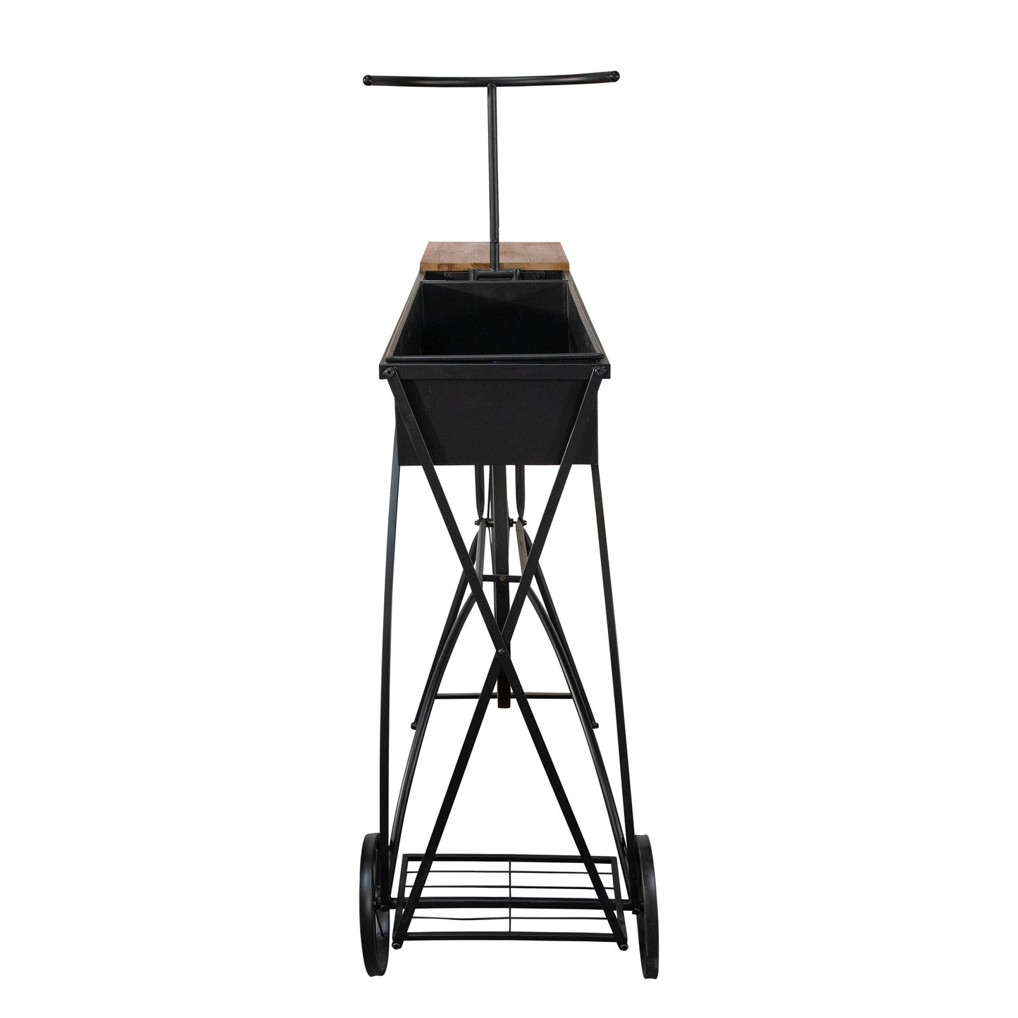 Metal/wood, Bike Planter, Brown/black