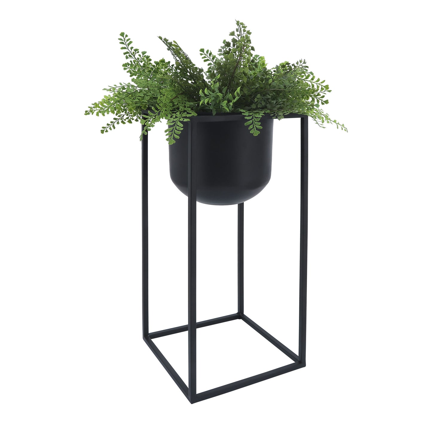 Metal, S/2 10/12"d Planters, Black