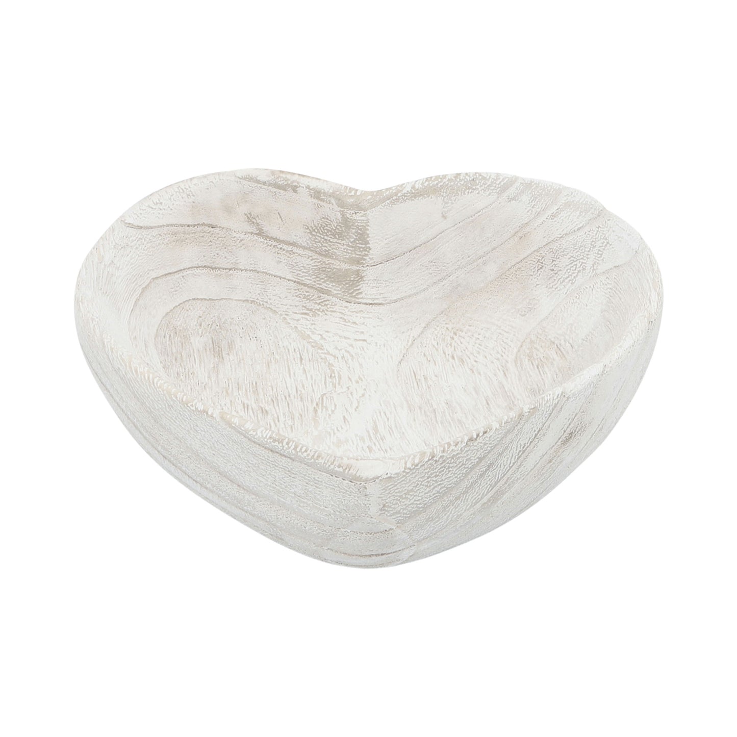 Wood, S/2 9/10" Heart Bowls, White