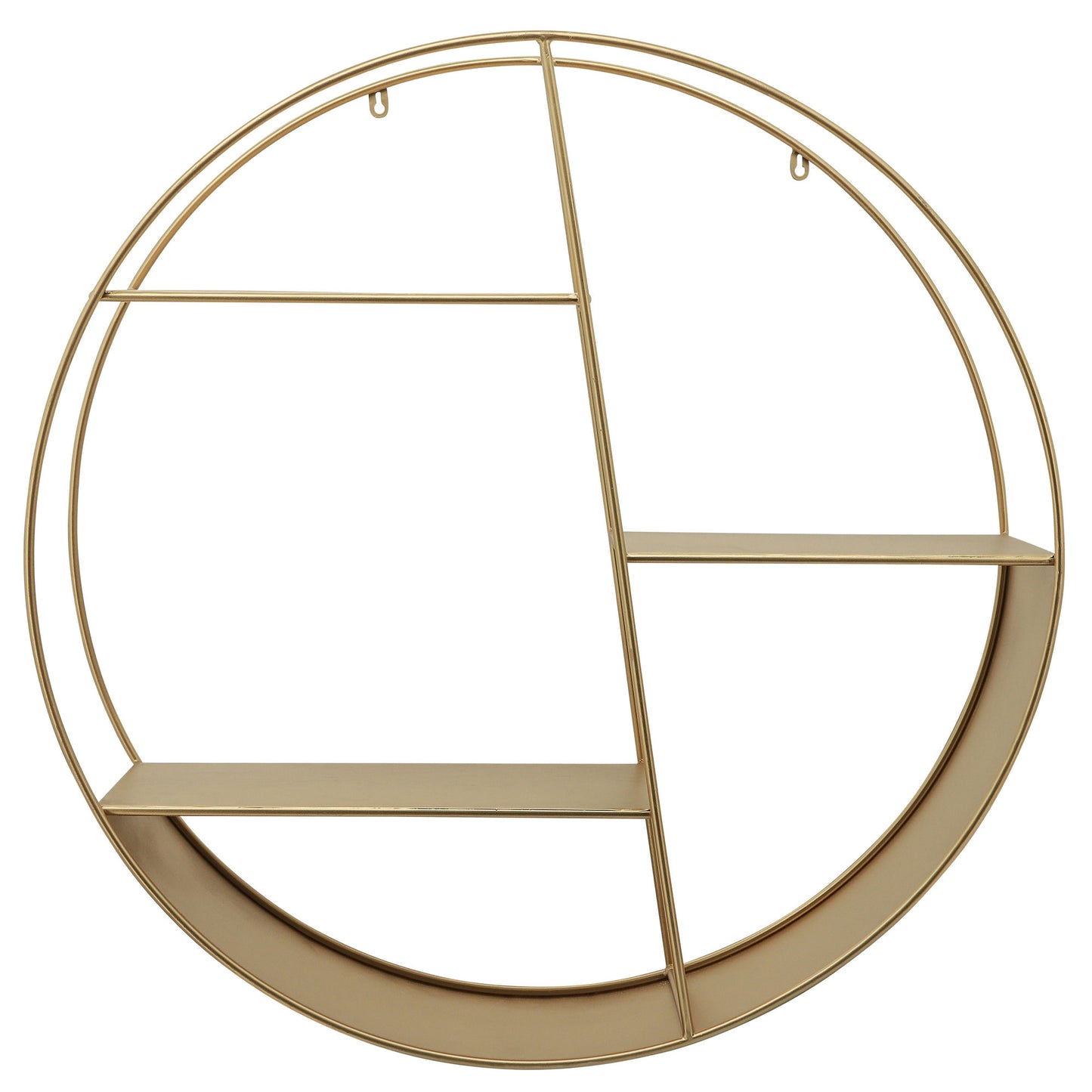 Metal, 32" 4-layered Round Shelf, Gold