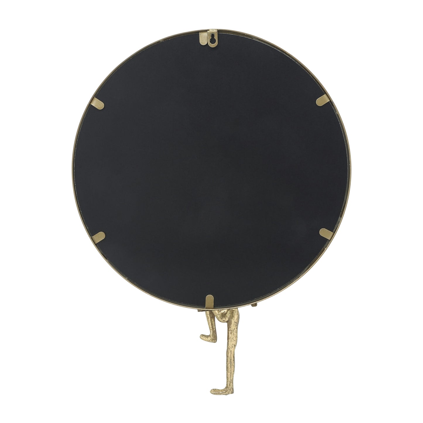 Metal, 24"h, Mirror With Man Deco, Gold