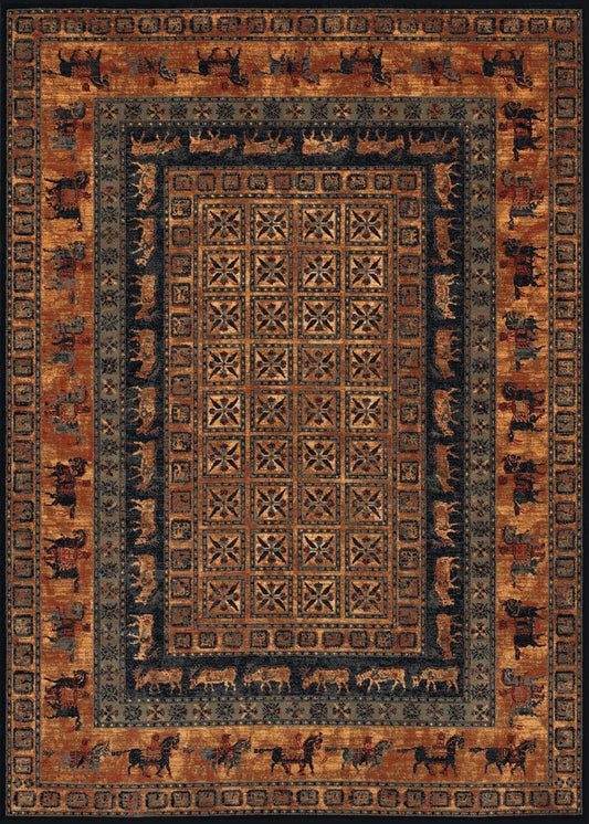 Couristan Old World Classic Pazyrk Burnished Rust Rug 9'10" x 13'9"