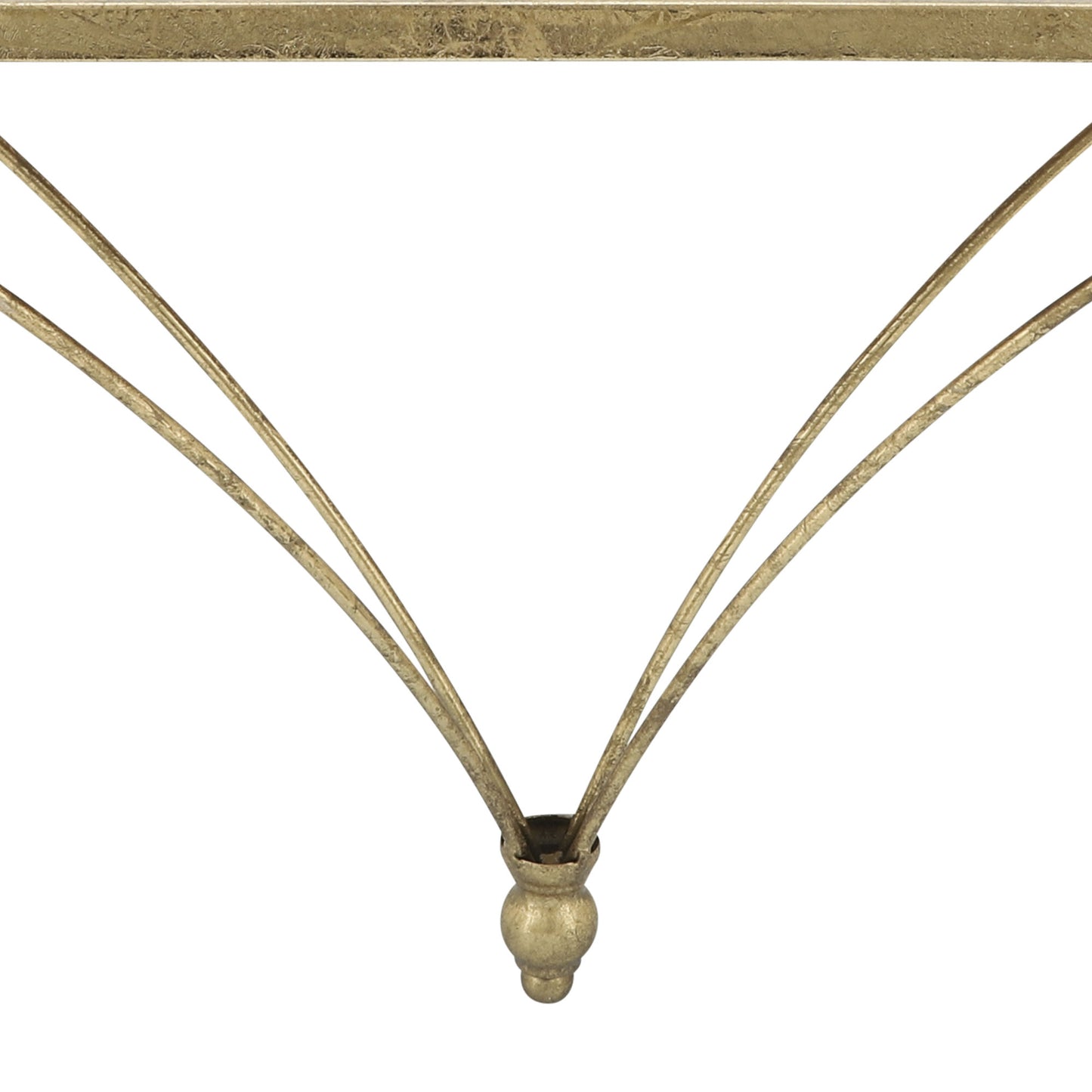 Metal/wood, 12"h Nabla Wall Shelf, White/gold