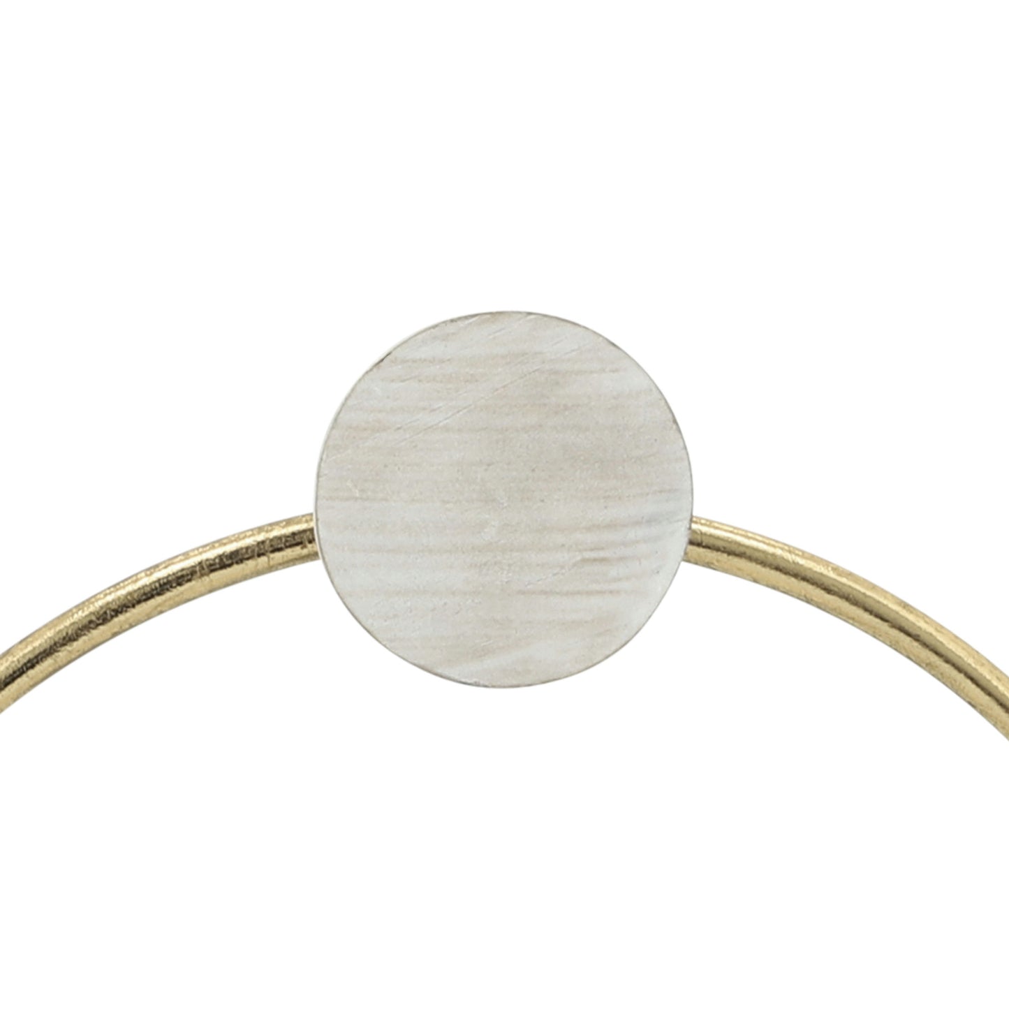 Metal/wood, 10"h Wall Shelf, White/gold