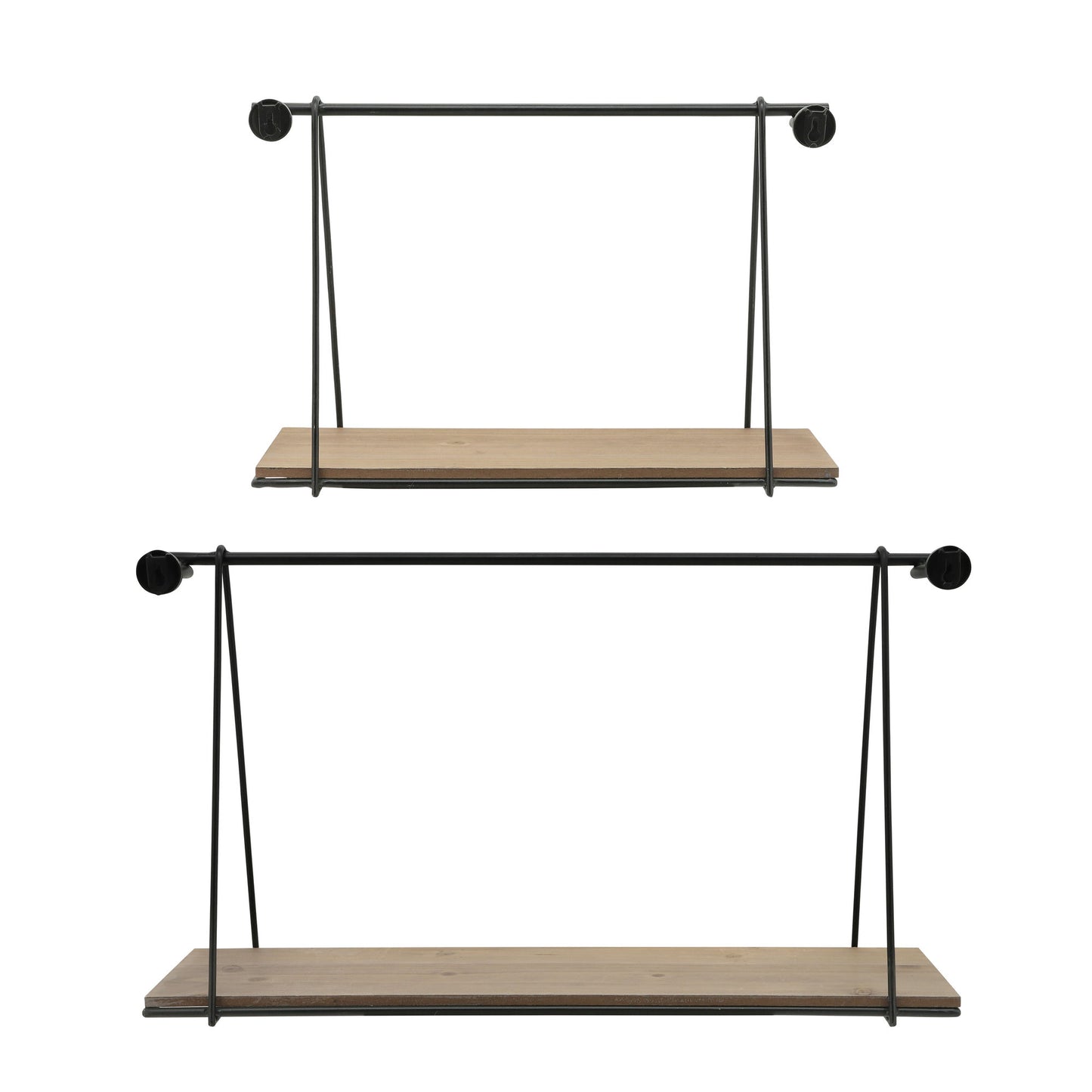 Metal/wood, S/2 12/14"h Swing Like Wall Shelves, B