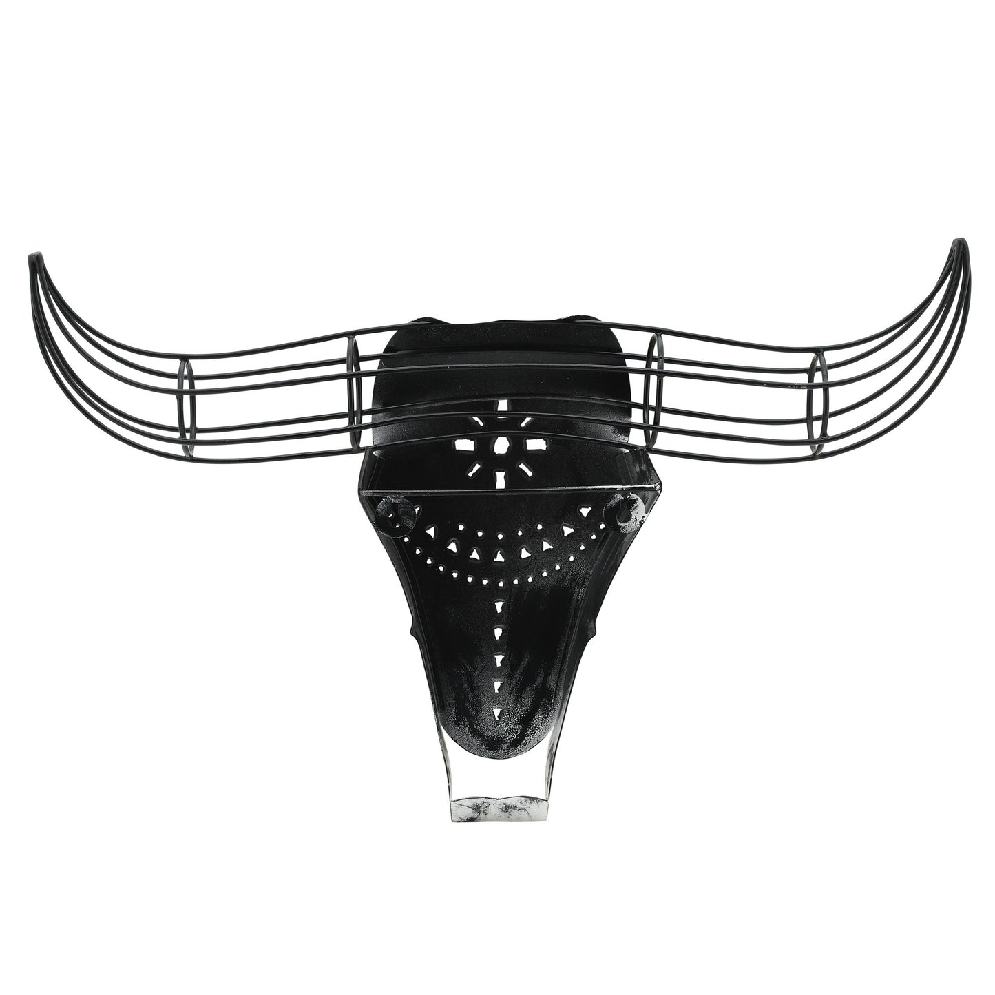 Metal, 12"h Buffalo Wall Accent, Black/white