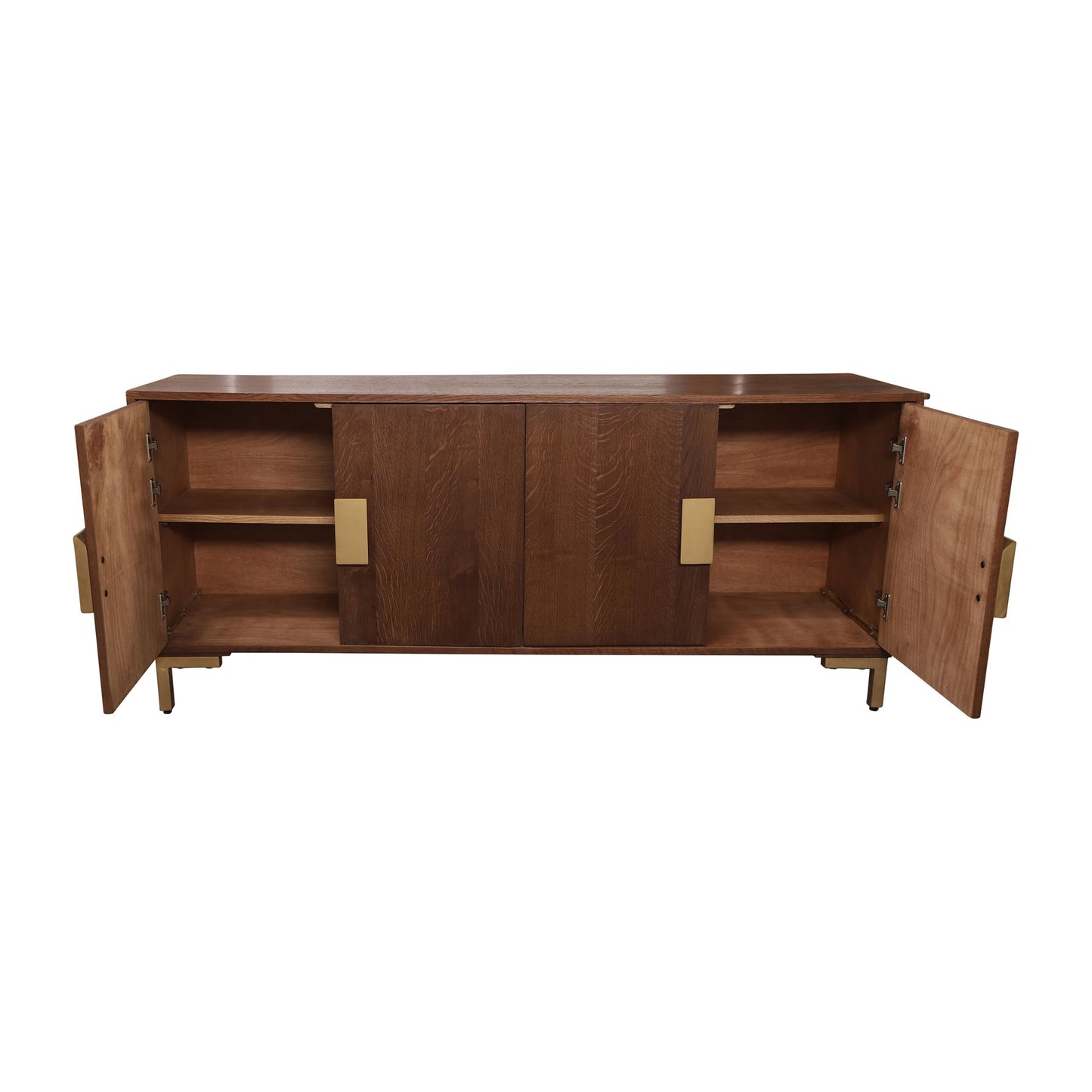 Wood, 70x30 Square Knob Console Cabinet, Brown